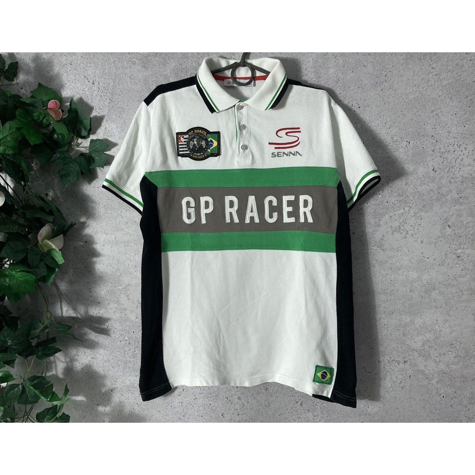 Vintage Aurton Senna Ralph Lauren style polo shirt Size US XL / EU 56 / 4 - 1 Thumbnail