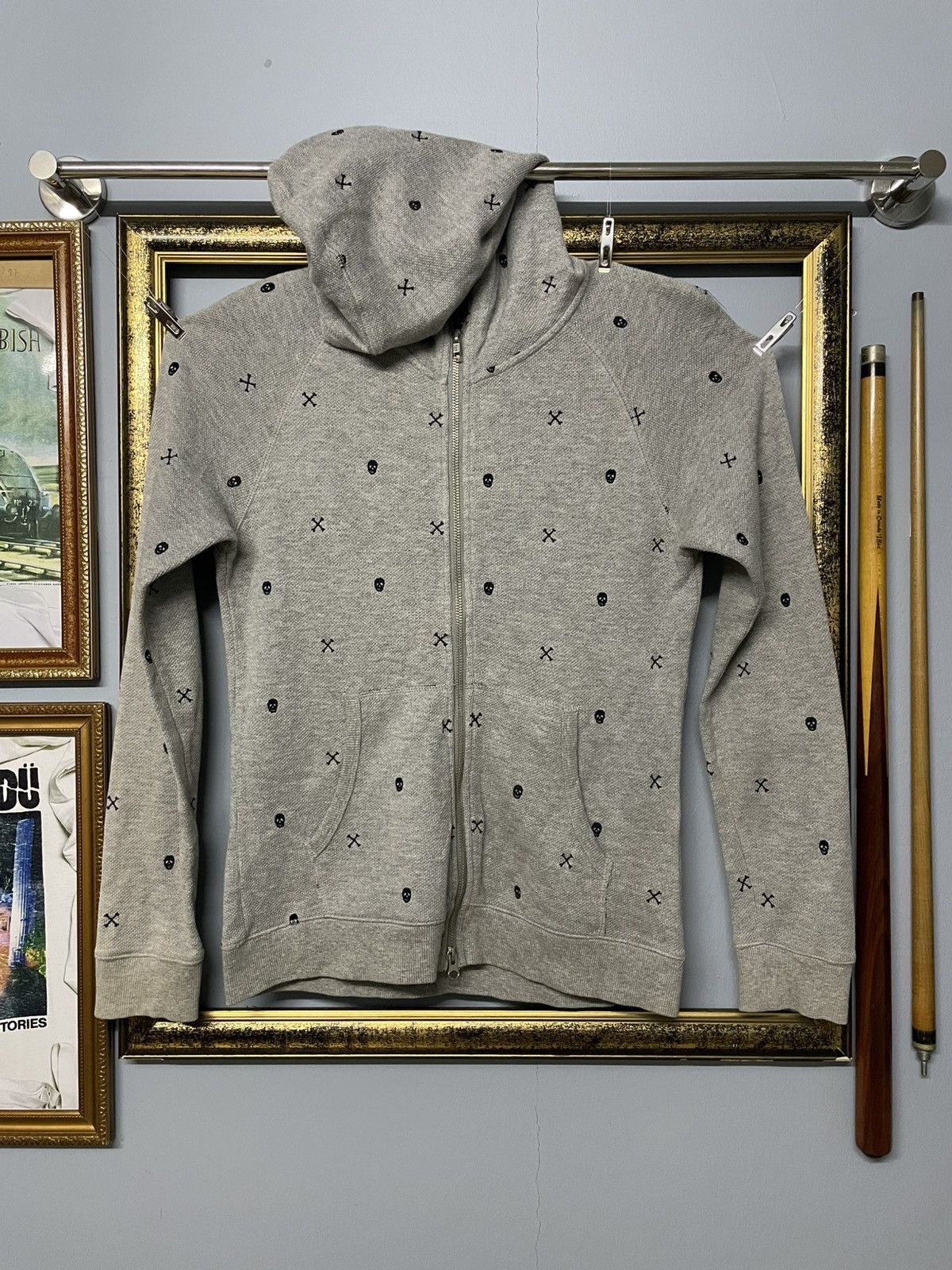 Japanese Brand Vintage 1990s Japan Designer Ppfm Skull Iconic Punk Hoodie Size US S / EU 44-46 / 1 - 1 Thumbnail
