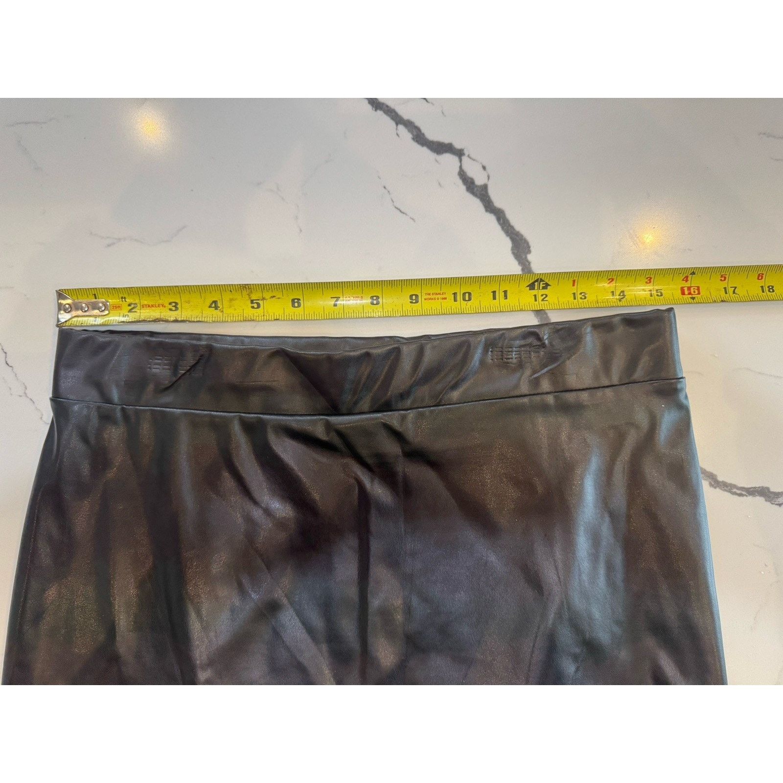 Other Charlotte Russe Skirt Womens L Faux Leather Mini Lace UpAsym Size 32" / US 10 / IT 46 - 5 Thumbnail