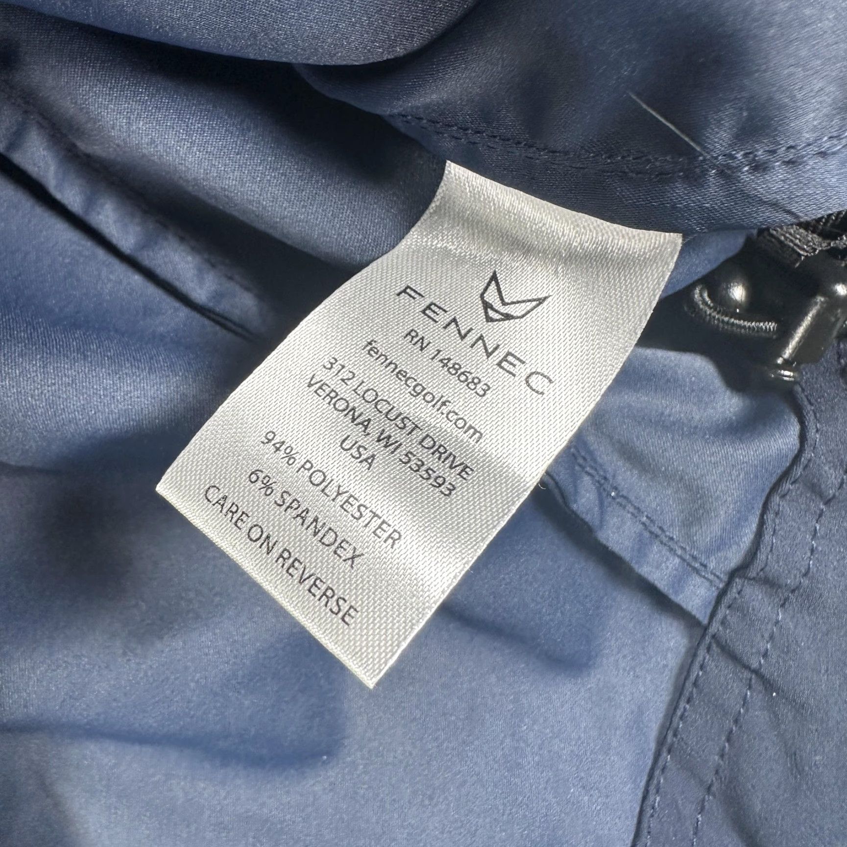 Vintage FENNEC Mens Windbreaker Jacket M Blue Full Zip Lightweight Softshell Golf Regular Fit Size US M / EU 48-50 / 2 - 5 Thumbnail