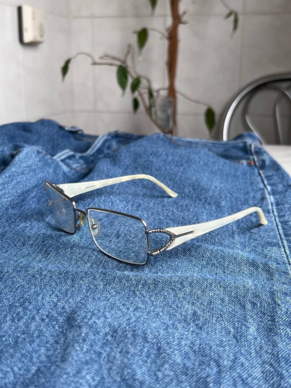 Designer × Vintage Enni Marco White Eyeglasses Vintage Eyewear's Made in Italy Size ONE SIZE - 1 Thumbnail