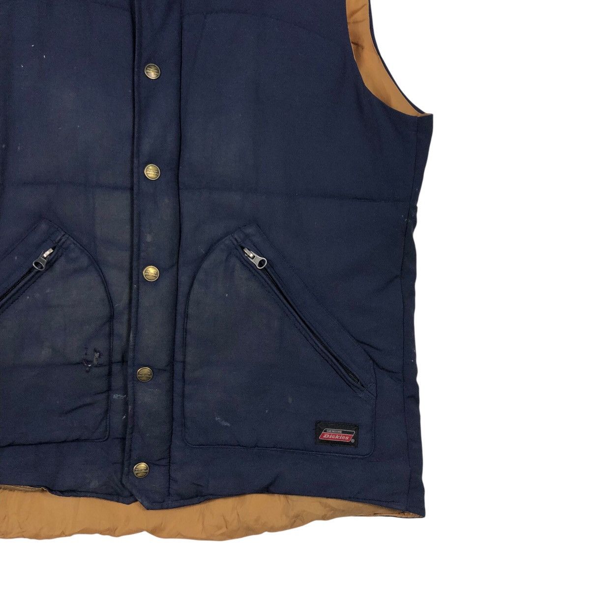 Japanese Brand × Vintage 📌Vintage Vest Puffer Jacket Sleeveless Dickies Biker Style Size US L / EU 52-54 / 3 - 6 Thumbnail