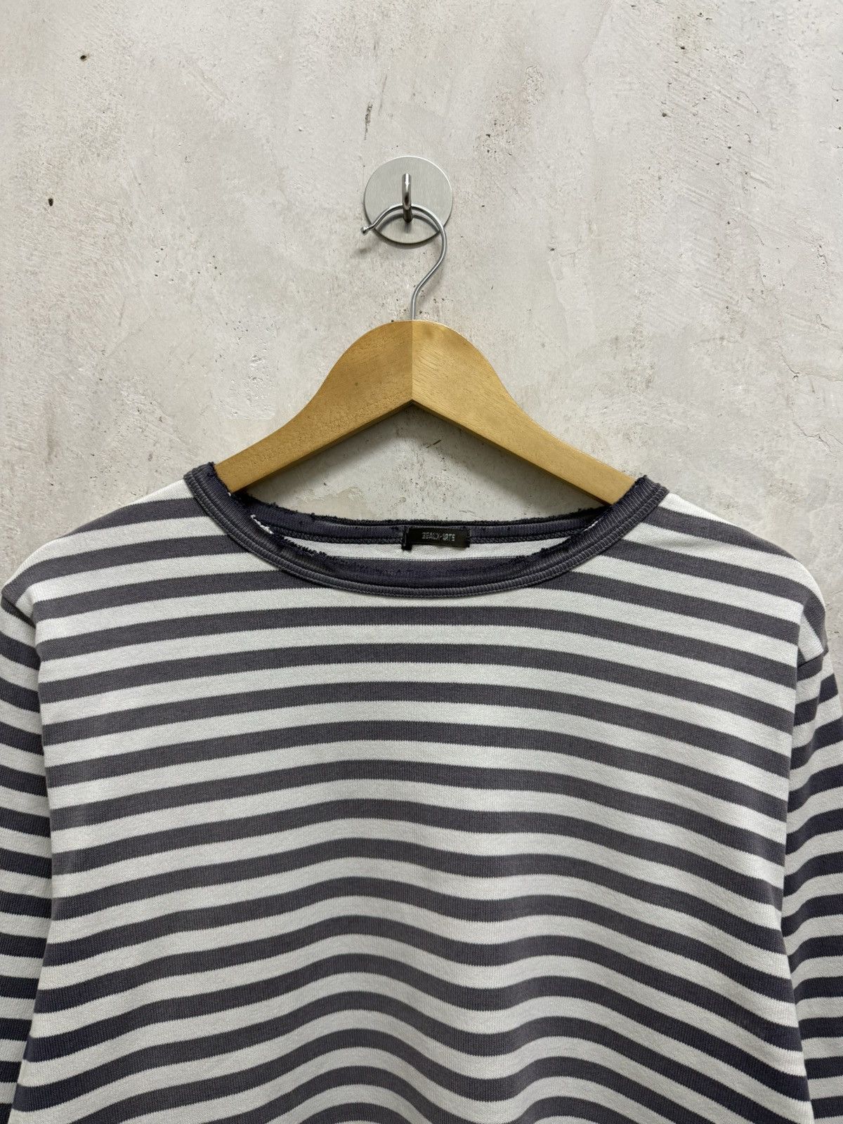 Vintage Thrashed Faded Distressed Striped Shirt Grunge Size US M / EU 48-50 / 2 - 2 Thumbnail