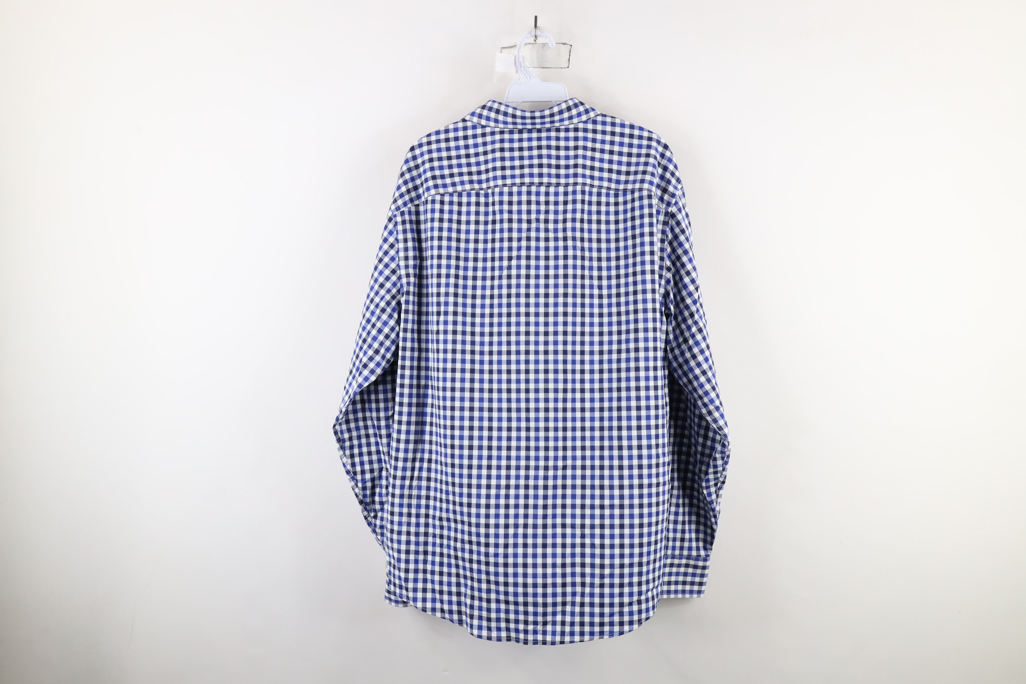 UNTUCKit × Vintage Untuckit Gingham Plaid Collared Button Down Shirt Blue Size US XL / EU 56 / 4 - 8 Thumbnail
