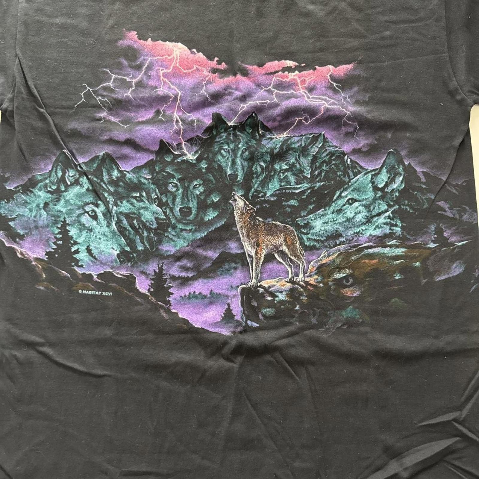 Other Vintage 90s Wolf Mountain Wrap Around Mountain Nature Size US XL / EU 56 / 4 - 4 Thumbnail