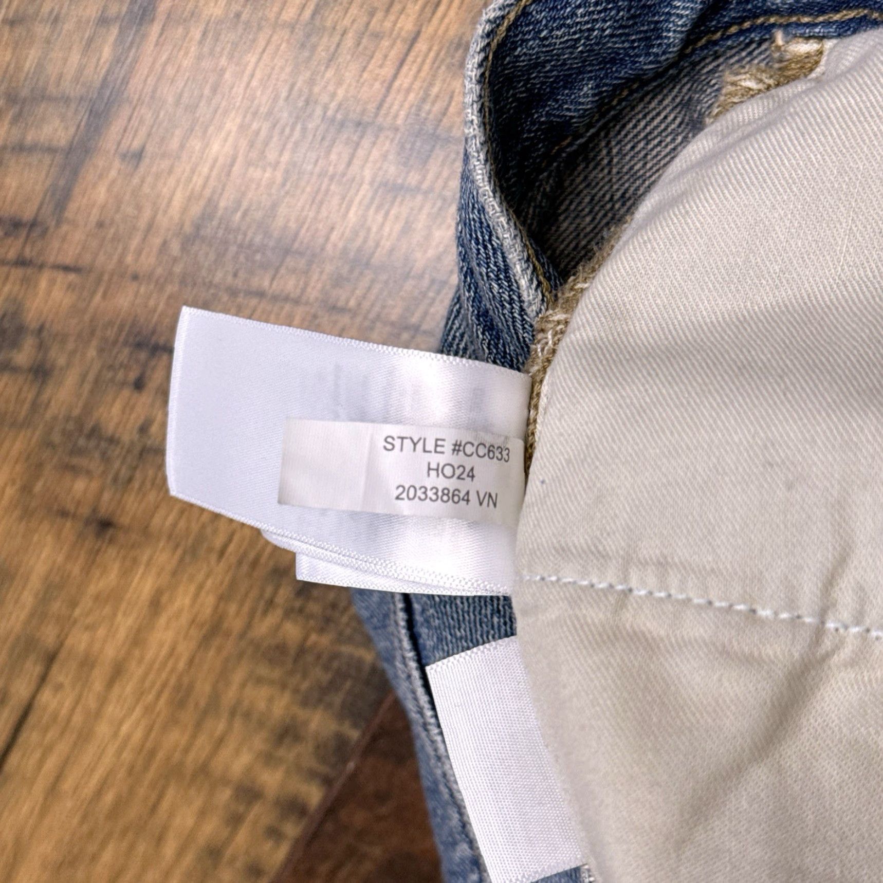 J.Crew J.CREW Jeans Straight Womens 31P Petite High Rise Frayed Hems Blue Denim 5-Pocket 21.5in Inseam Size 24" / US 00 / IT 34 - 6 Thumbnail