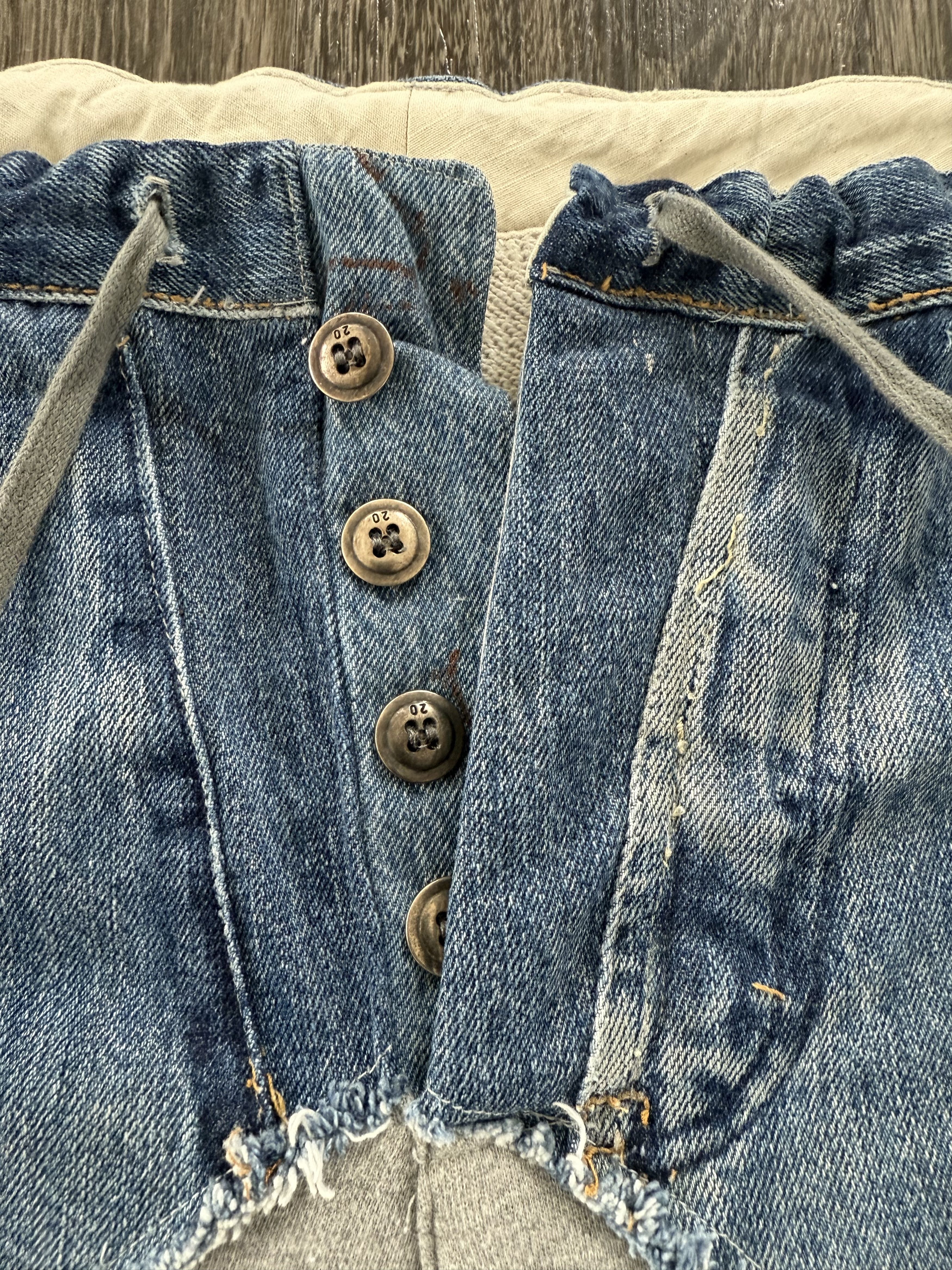 Greg Lauren Greg Lauren 50/50 hybrid denim-sweatpants Size US 43 - 8 Thumbnail