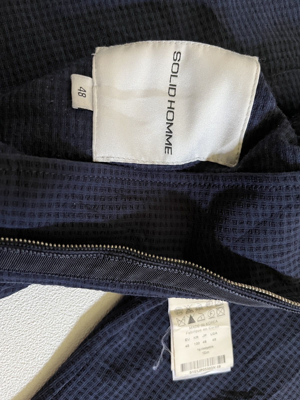 Solid Homme Solid Homme Bomber Biker Jacket Navy Size US L / EU 52-54 / 3 - 8 Thumbnail