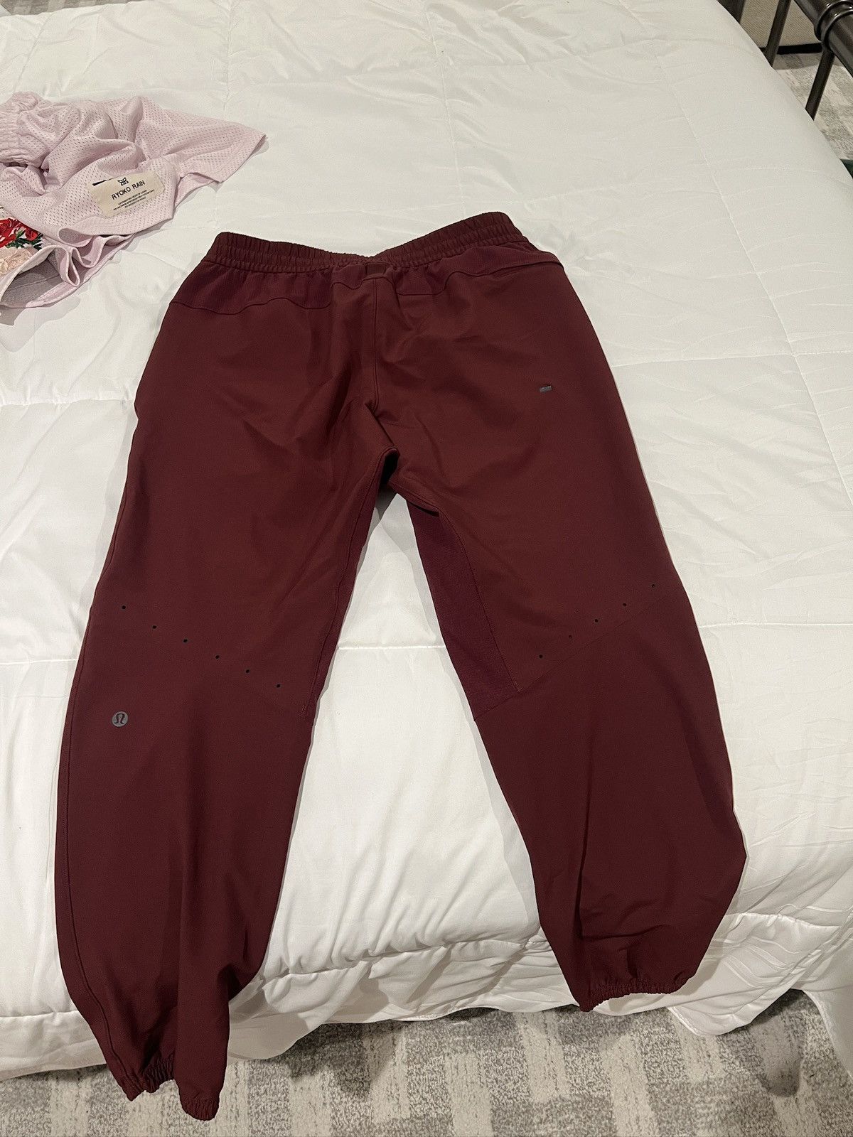 Lululemon Burgundy Joggers Size US 34 / EU 50 - 3 Thumbnail