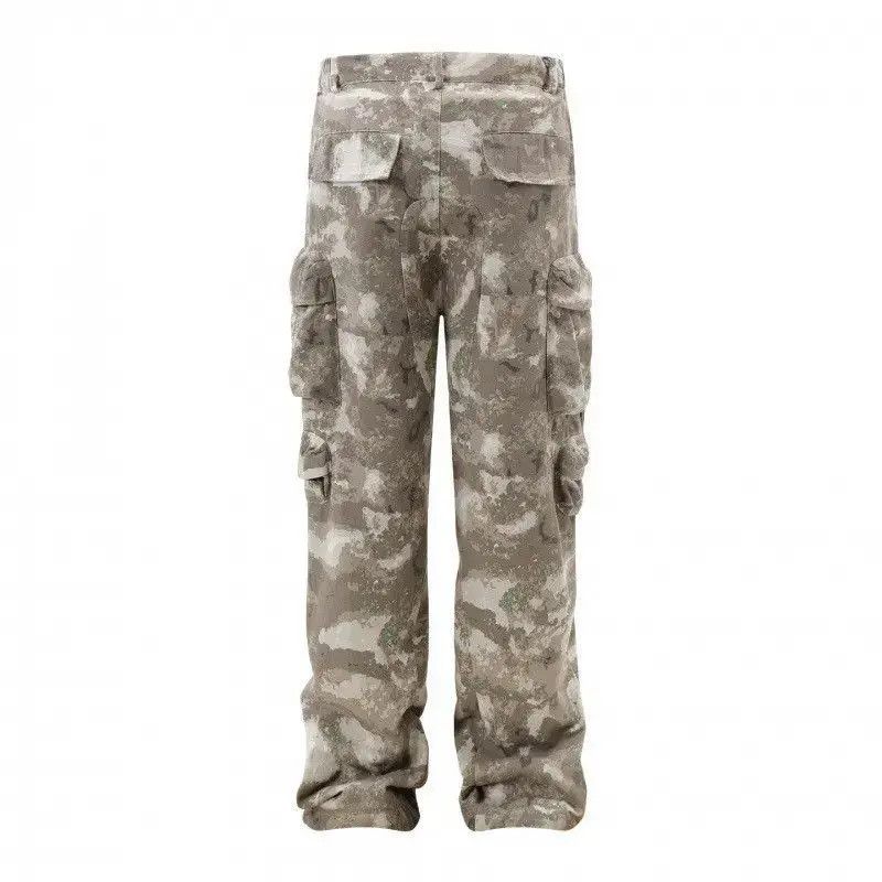 Japanese Brand Retro loose wide leg camouflage jeans Size US 32 / EU 48 - 2 Thumbnail