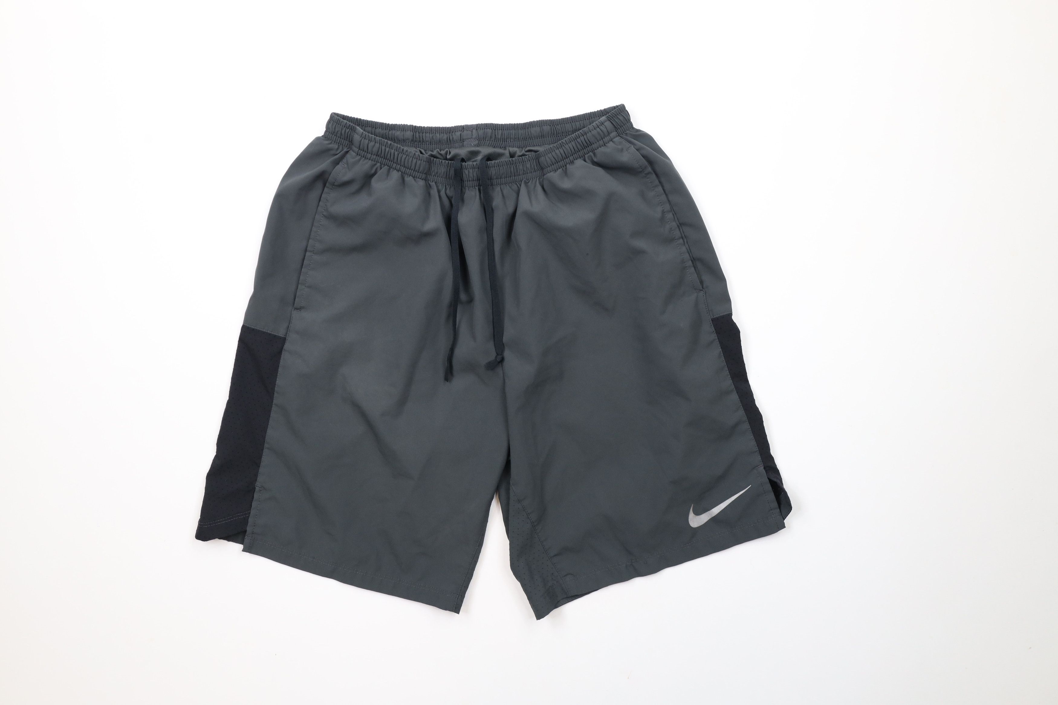 Nike × Vintage Vintage Nike Block Travis Scott Swoosh Lined Shorts Gray Size US 32 / EU 48 - 1 Thumbnail