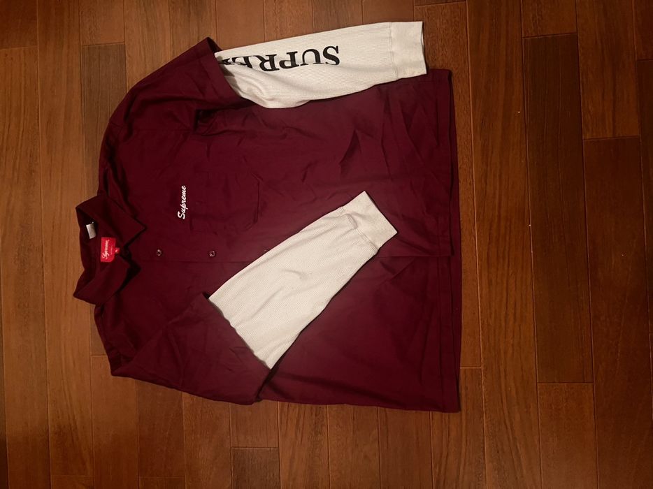 Supreme Supreme Thermal Work Shirt Dusty Maroon | Grailed