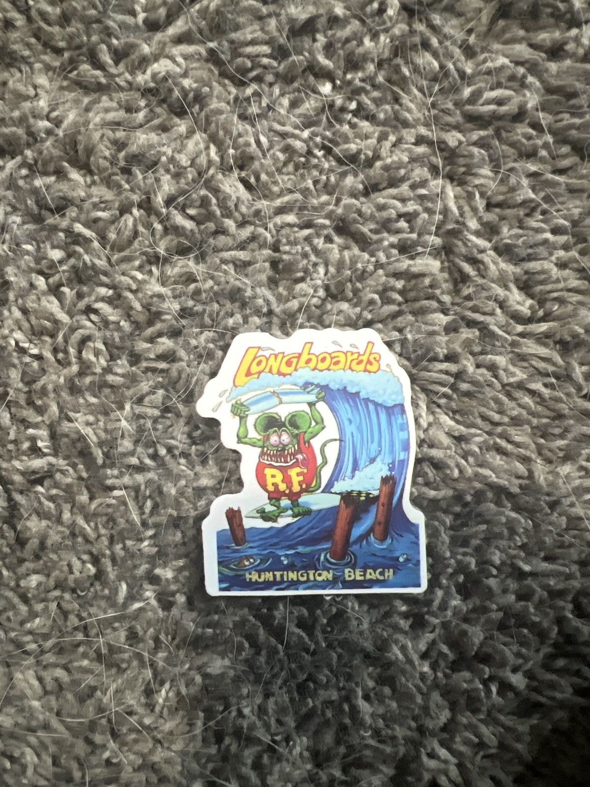 Hypebeast Rat Fink Longboards Rule Huntington Beach Sticker Size ONE SIZE - 1 Thumbnail