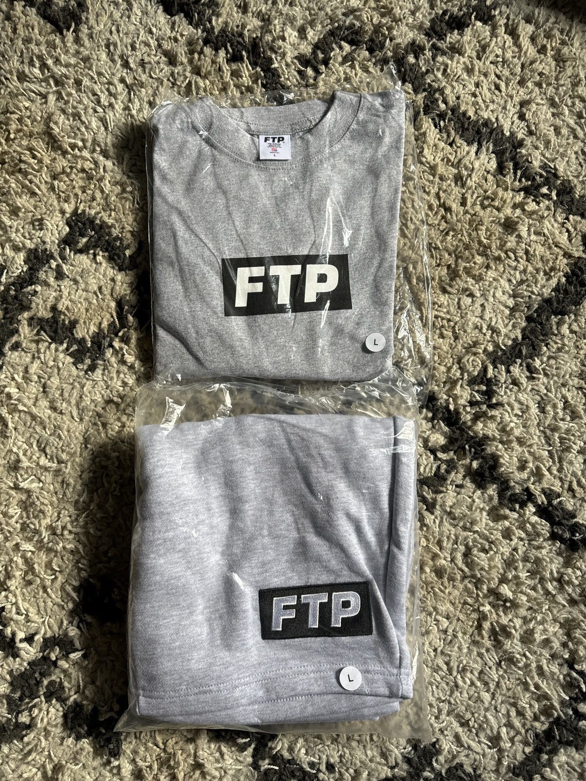 image of Fuck The Population Ftp Slap Logo Set in Grey, Men's (Size Large)