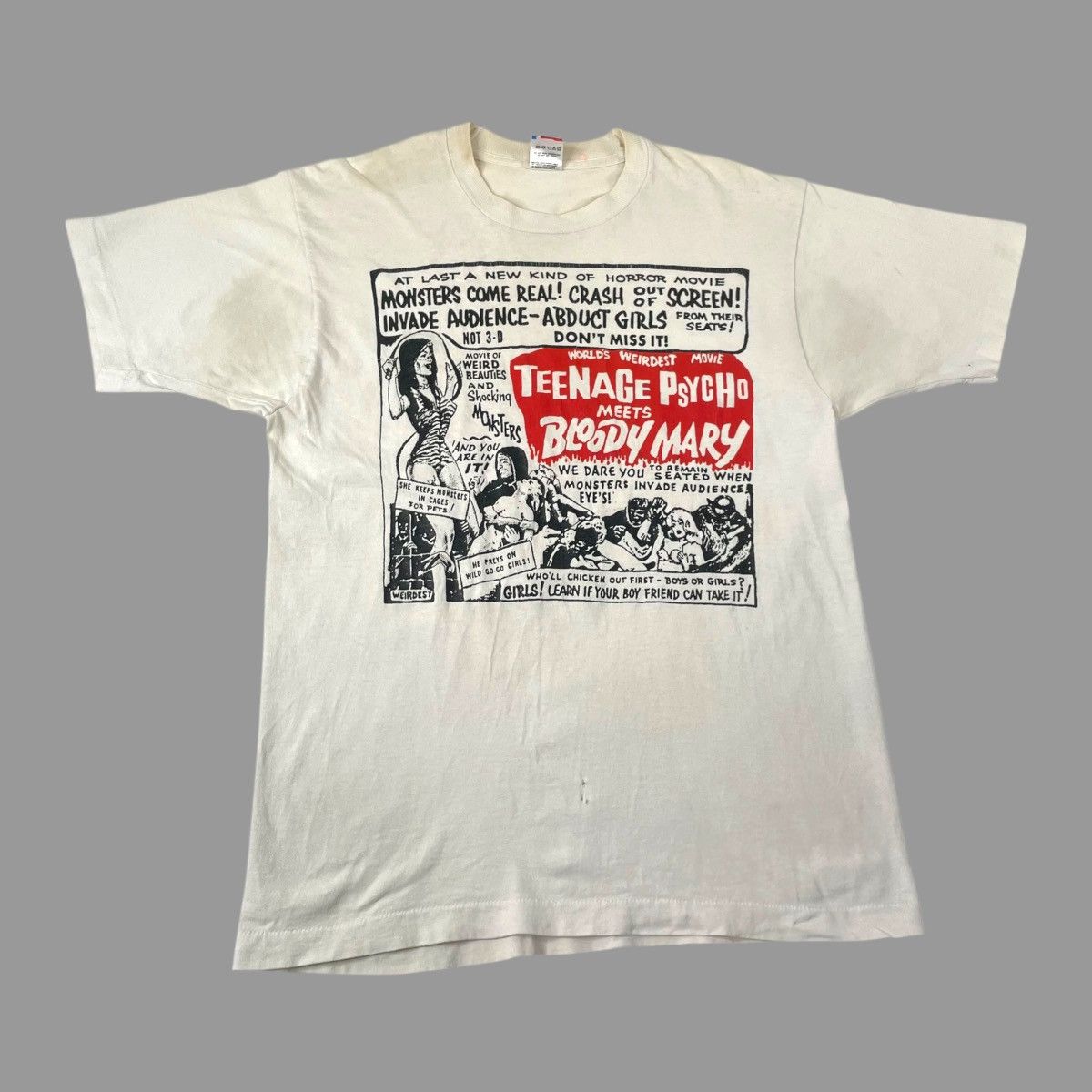 Vintage Vintage 90s teenage psycho movie t shirt Size US L / EU 52-54 / 3 - 1 Thumbnail