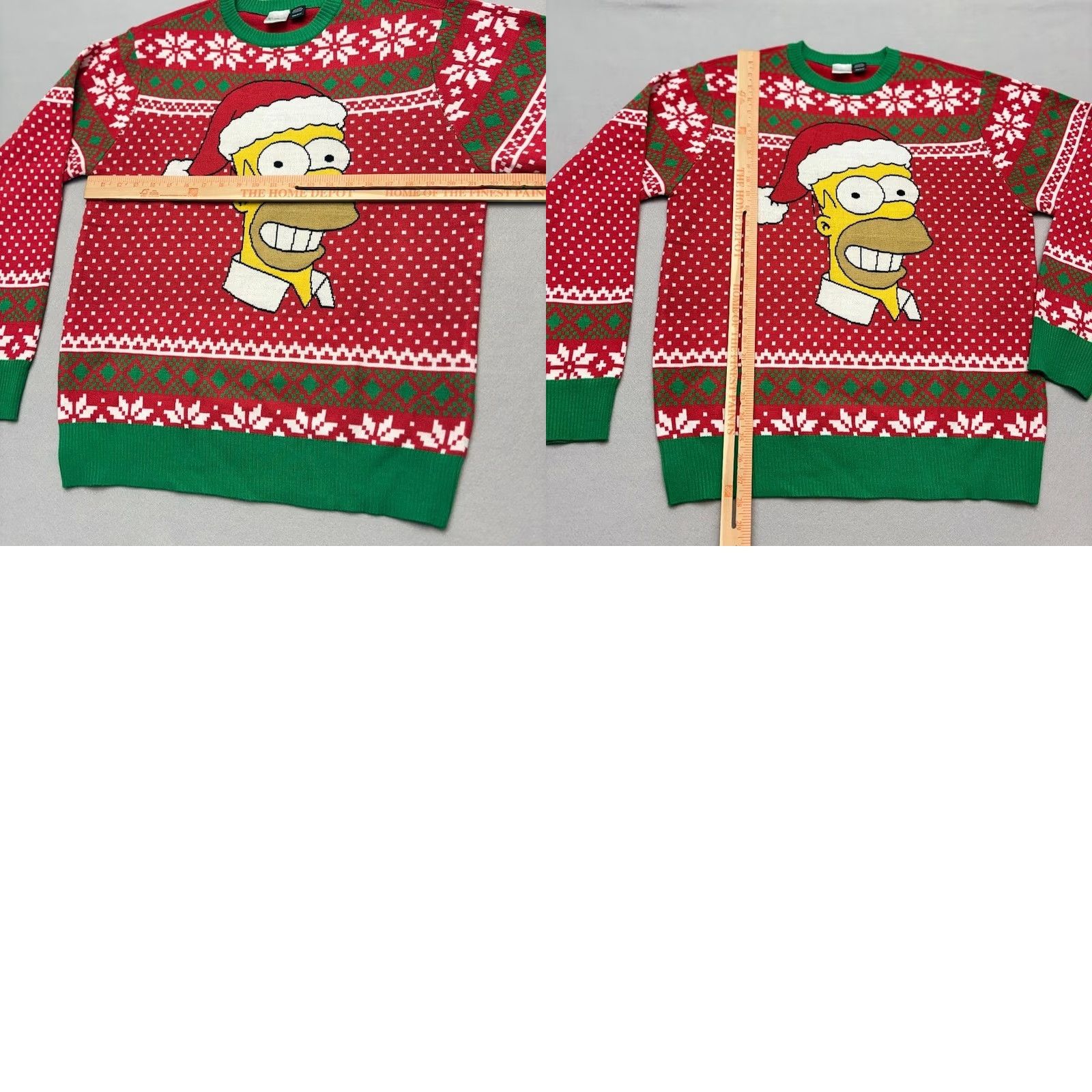 Vintage VINTAGE The Simpsons Red Green Fair Isle Ugly Christmas Sweater Homer Santa Hat Size S Size US S / EU 44-46 / 1 - 8 Thumbnail