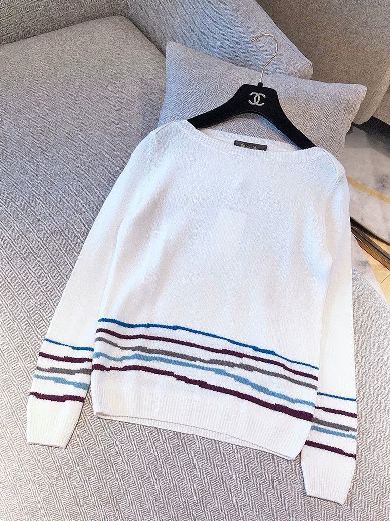 Loro Piana LORO PIANA Color striped cashmere knit sweater top Size M / US 6-8 / IT 42-44 - 1 Thumbnail