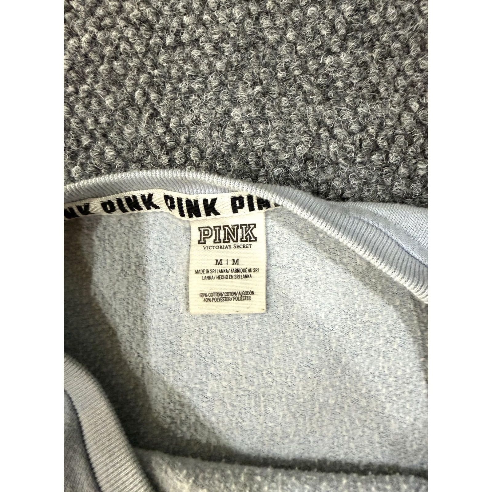 Vintage VINTAGE PINK Victoria's Secret Sweatshirt Womens M PINK Nation Blue Graphic Logo Size M / US 6-8 / IT 42-44 - 7 Thumbnail