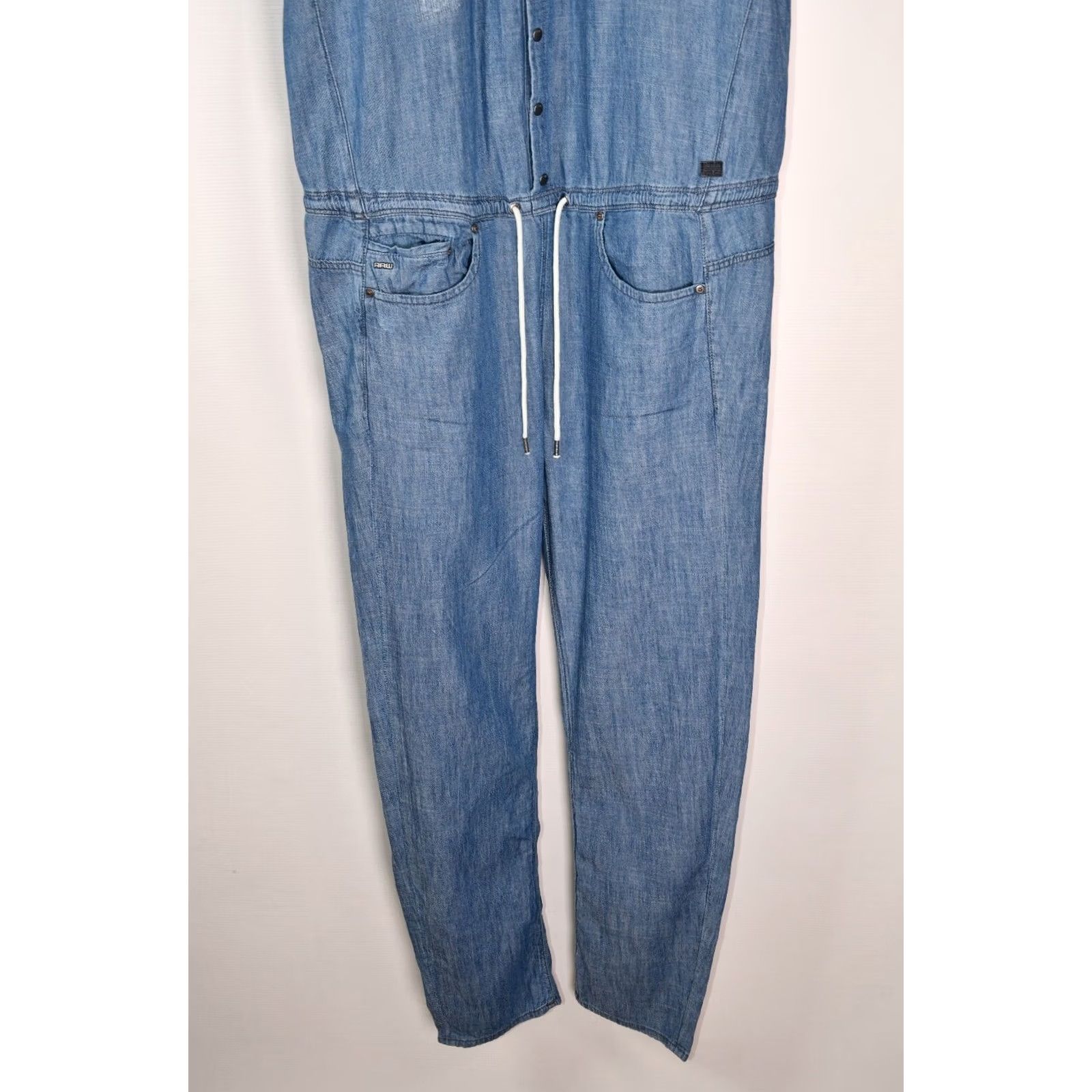 G-Star G-Star Jumpsuit Womens Sleeveless Denim 100% Cotton Blue S Vintage? No Size 28" / US 6 / IT 42 - 6 Thumbnail