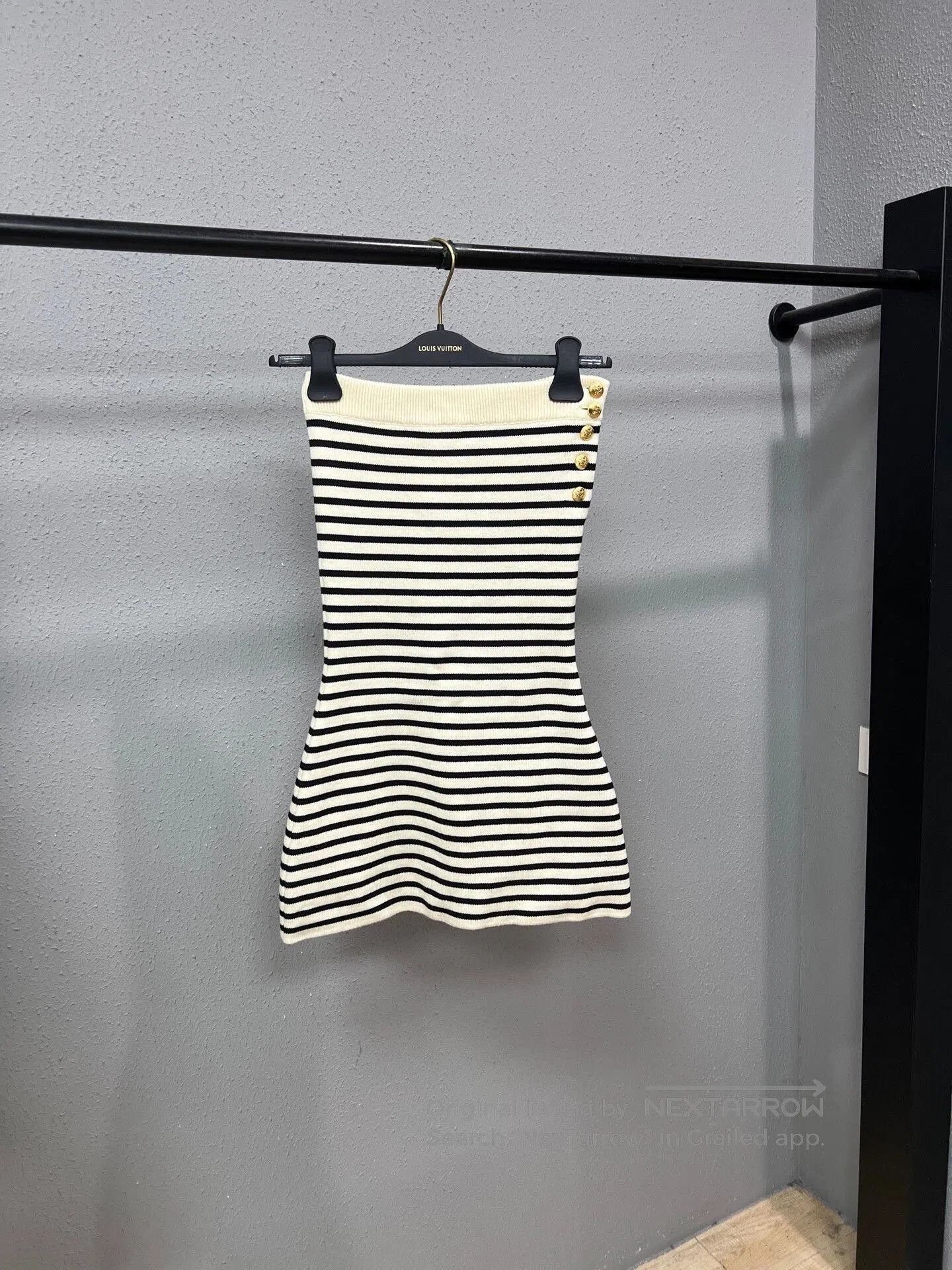 Celine celine striped bodycon skirt in black and white. Size 23" - 1 Thumbnail
