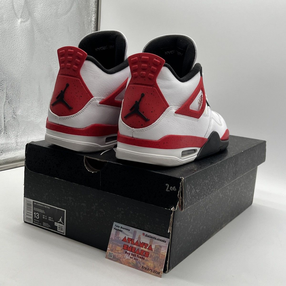 Jordan Brand Air Jordan 4 red cement Size US 13 / EU 46 - 5 Thumbnail