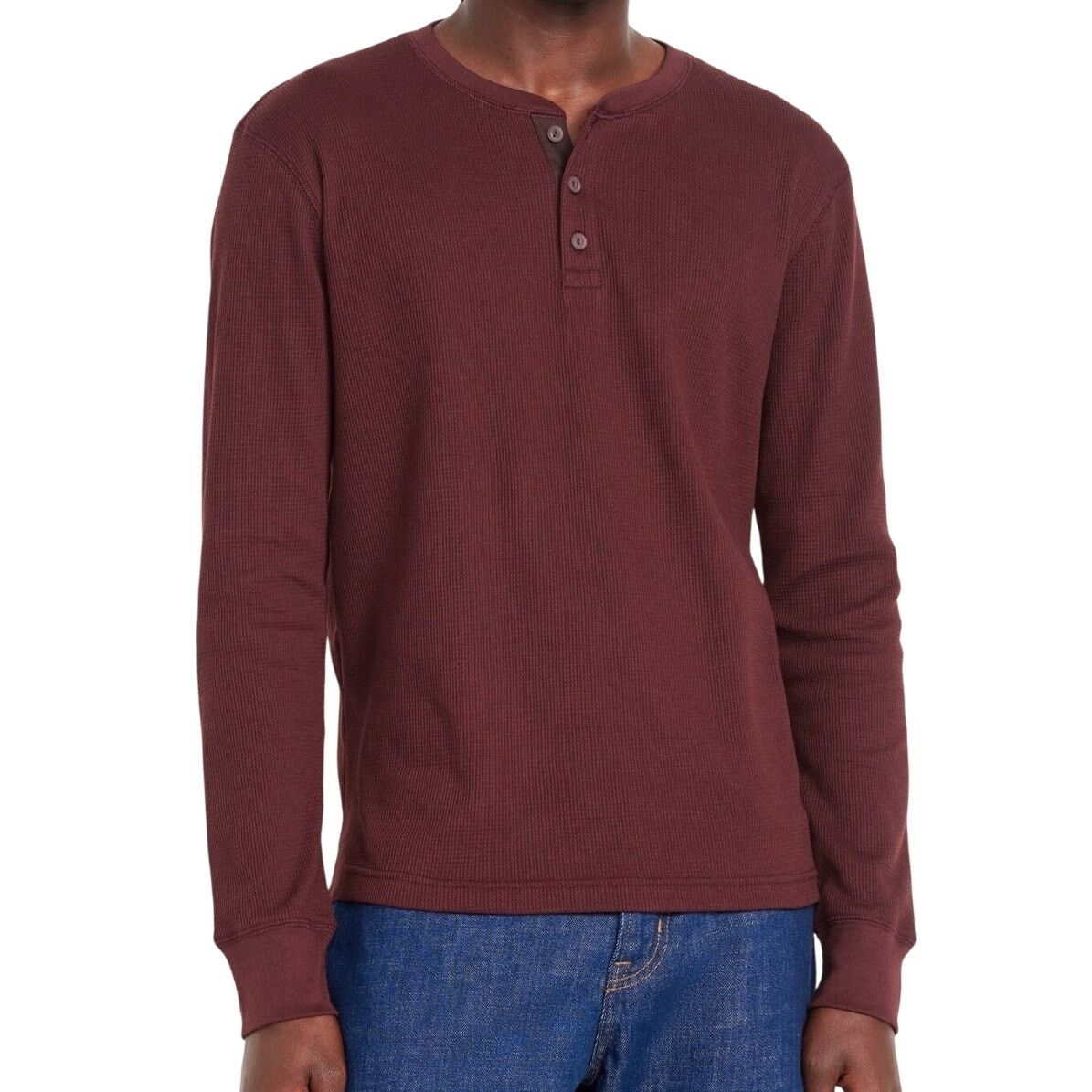 Old Navy Old Navy Waffle Henley T-Shirt in Mountain Wood, Size L Size US L / EU 52-54 / 3 - 2 Thumbnail
