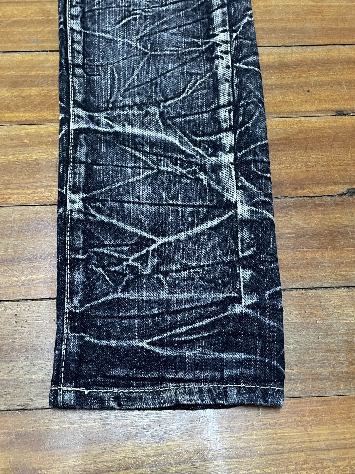 If Six Was Nine Very Rare Design Vintage Blow By Blue Distressed Jeans 2000s Size US 33 - 6 Thumbnail