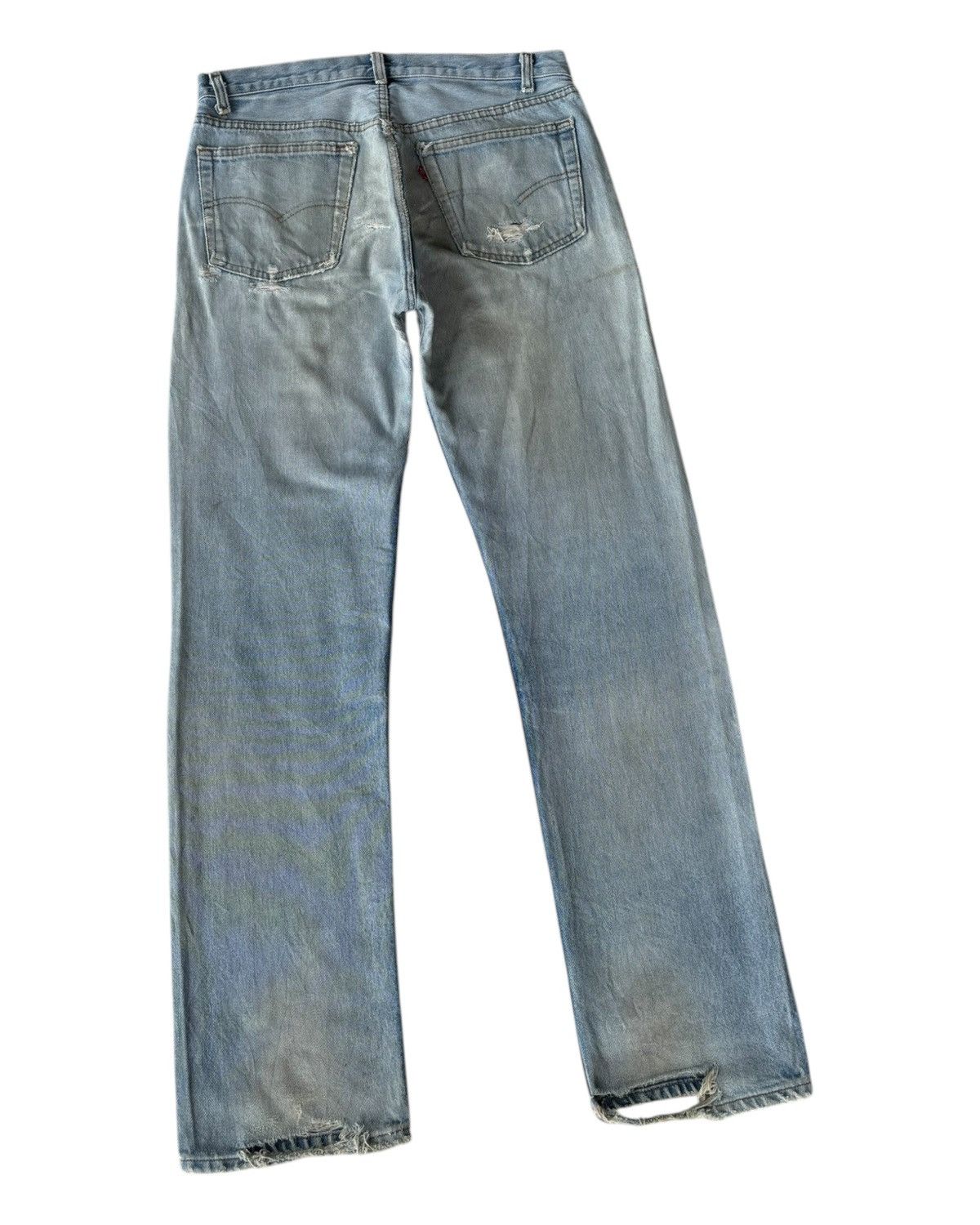 Levi's 🔥VINTAGE LEVIS 501 SUPER DISTRESSED DENIM THRASHED JEANS Size US 32 / EU 48 - 6 Thumbnail
