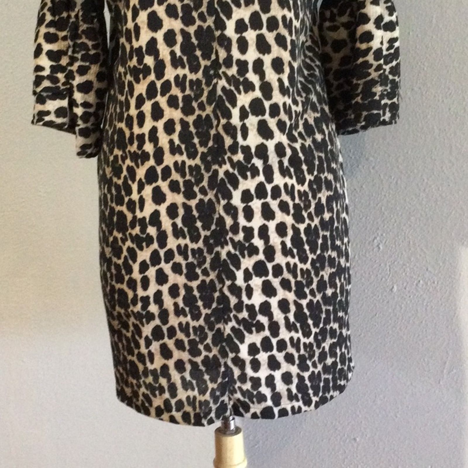 Other Belongsci Mini Shift Dress Leopard Print V-Neck Lined Medium Size M / US 6-8 / IT 42-44 - 9 Thumbnail