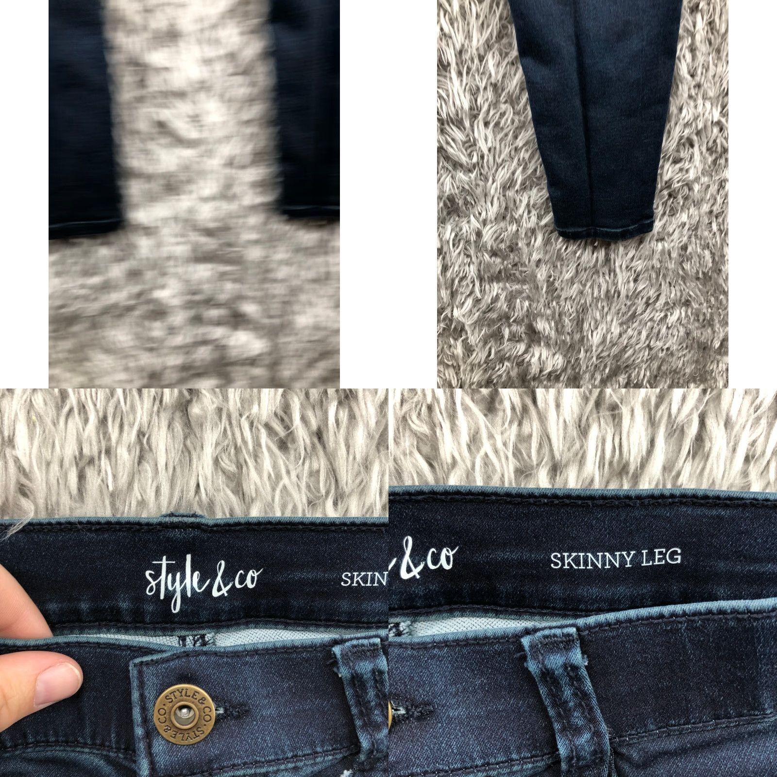 Vintage Style&Co Jeans Size 8 Womens Mid Rise Skinny Dark Wash Blue Denim Size 30" / US 8 / IT 44 - 8 Thumbnail