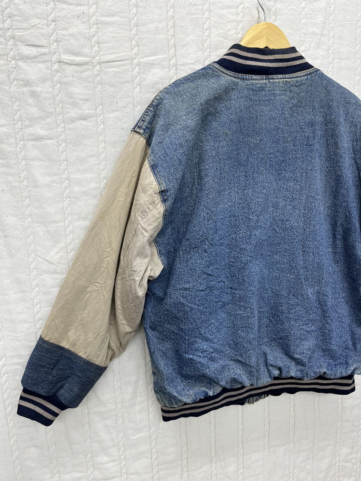 Route 66 × Vintage STEALS🔥VTG 90s ROUTE 66 QUILTED LINE DENIM BOMB JACKET Size US M / EU 48-50 / 2 - 6 Thumbnail