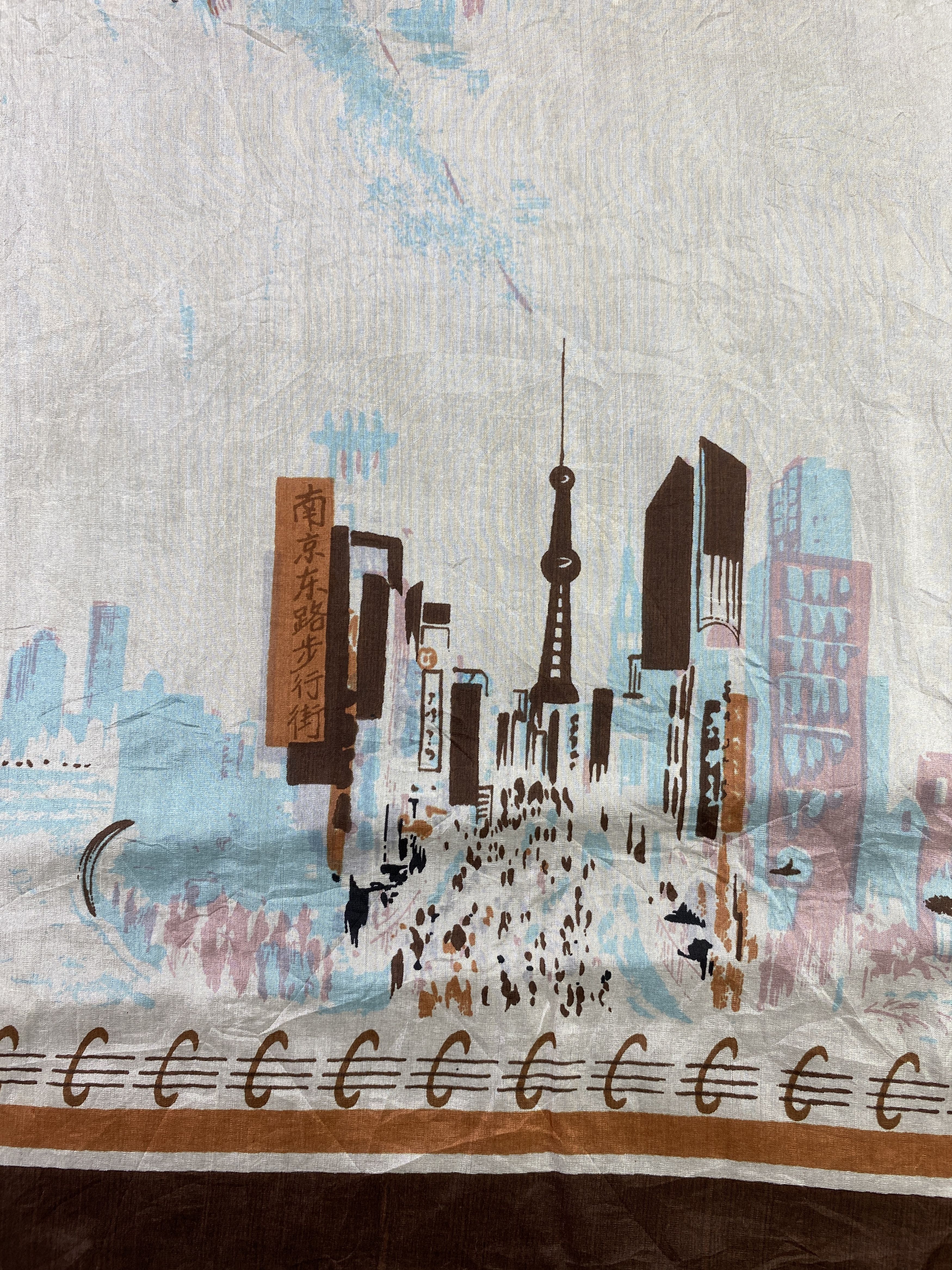 Other Vintage Art Painting Silk Scarf / Silk Shawl SN0271 Size ONE SIZE - 5 Thumbnail