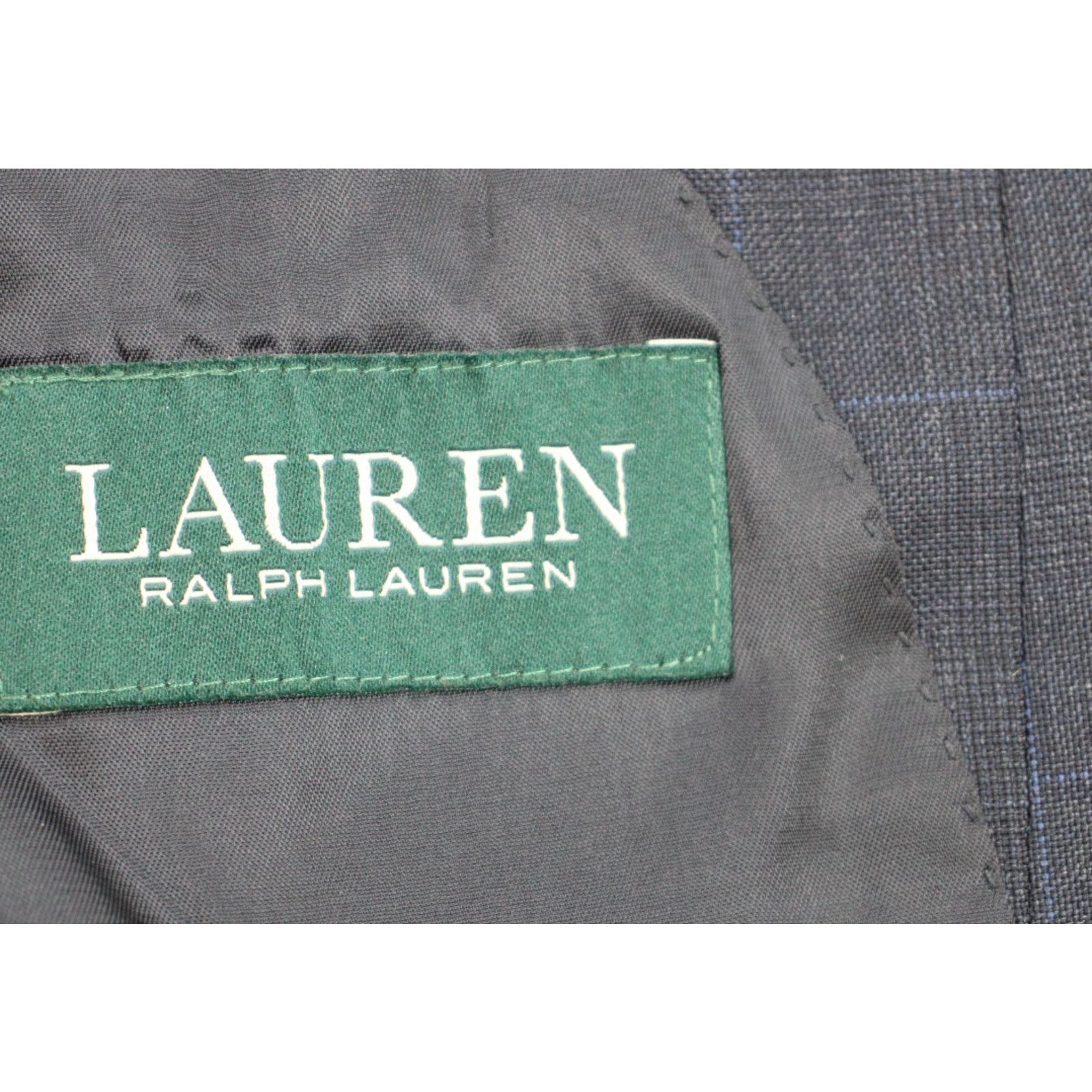 Lauren Ralph Lauren Lauren Ralph Lauren Blazer Men 50R Navy Blue Windowpane Wool Size 50R - 5 Thumbnail