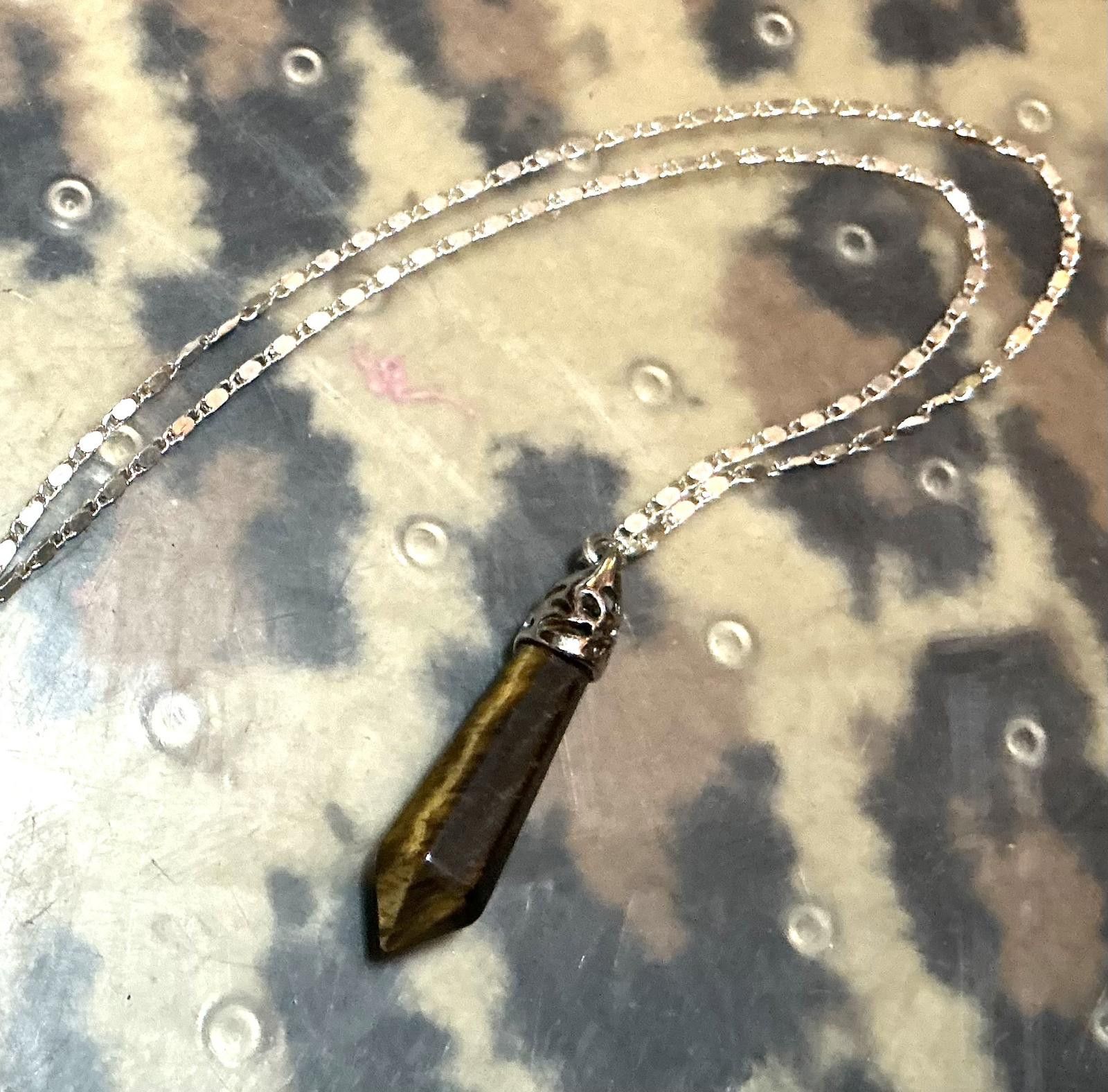 Designer Quartz Stunning Tiger's Eye Necklace sterling Size ONE SIZE - 2 Thumbnail