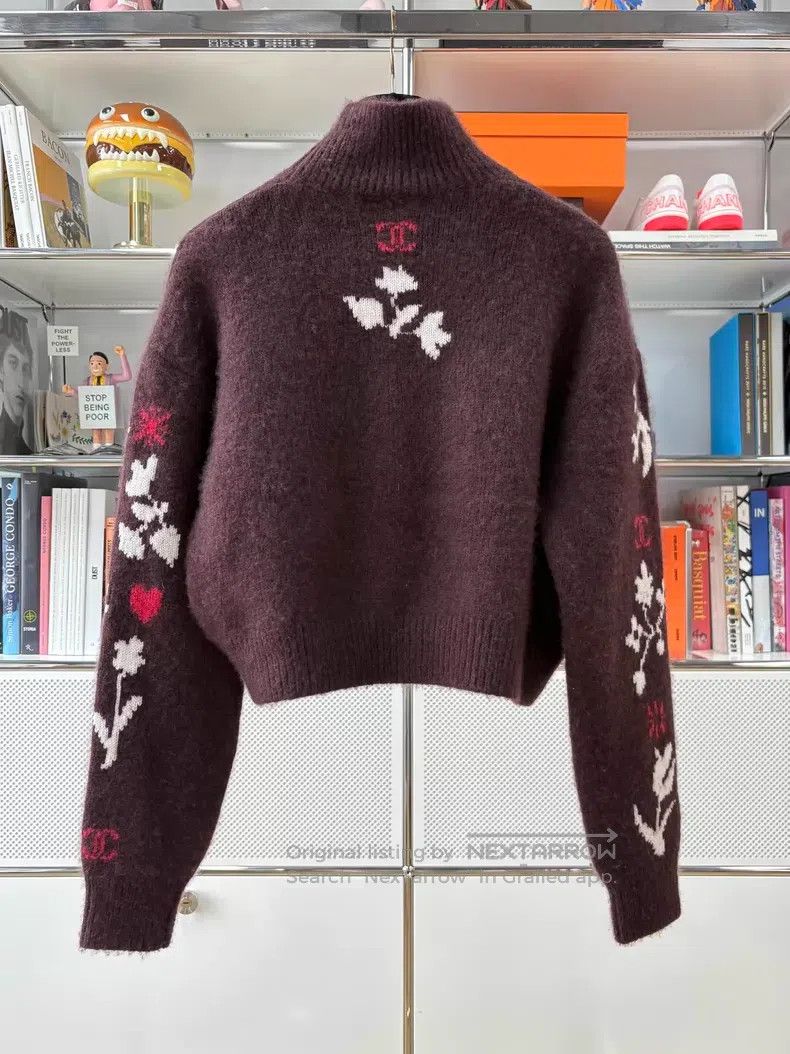 Chanel Chanel 24N Ski Series Sauce Purple Flower Cashmere Mulberr Size S / US 4 / IT 40 - 2 Thumbnail