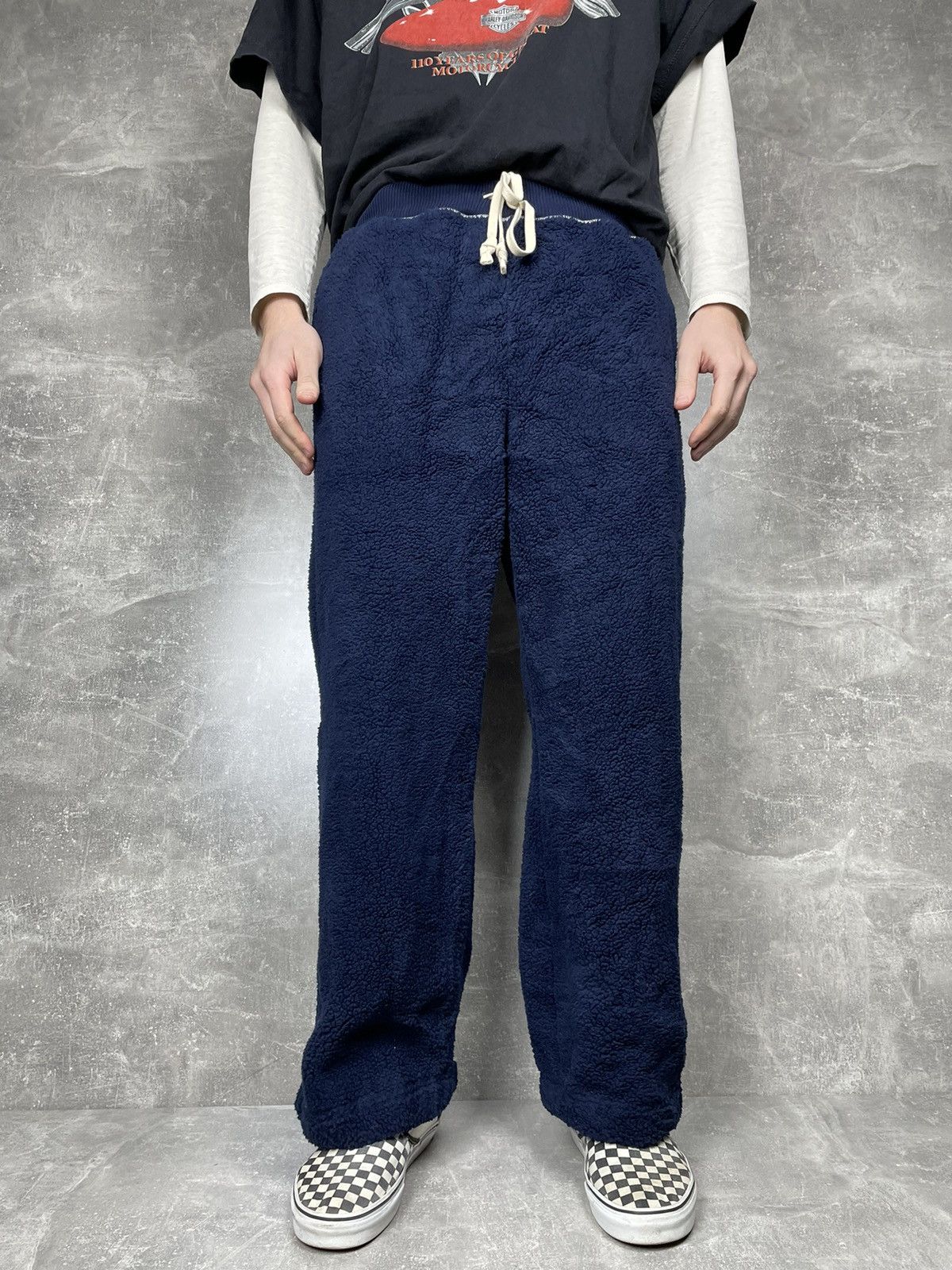 JW Anderson × Japanese Brand × Uniqlo J.W. Anderson Uniqlo Navy Blue Teddy Style Fleece Pants Size US 32 / EU 48 - 5 Thumbnail