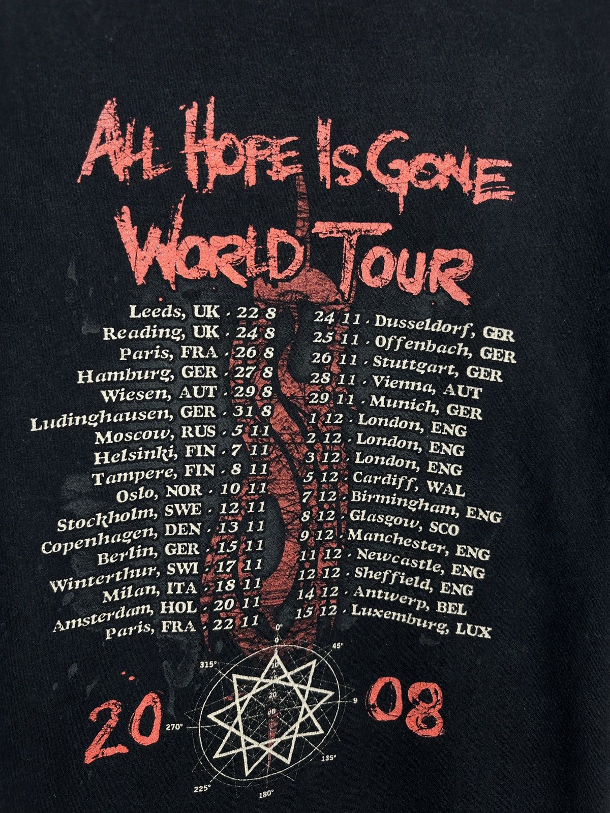 Band Tees Y2K Slipknot All Hope Is Gone Metal Band Graphic T Shirt Tee Size US M / EU 48-50 / 2 - 9 Thumbnail
