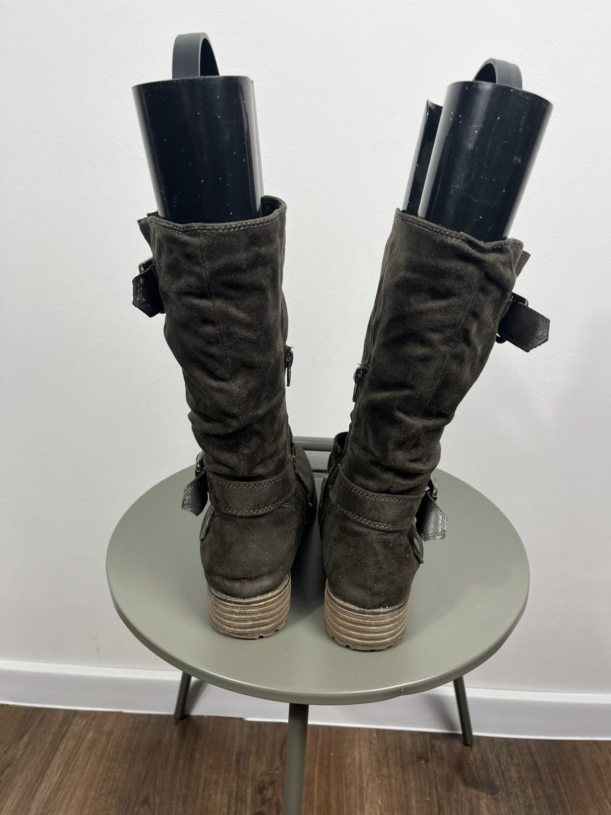 Other Graceland Women Brown Biker Mid Calf Boots Buckle Zip EU 38 Size US 7 / IT 37 - 8 Thumbnail