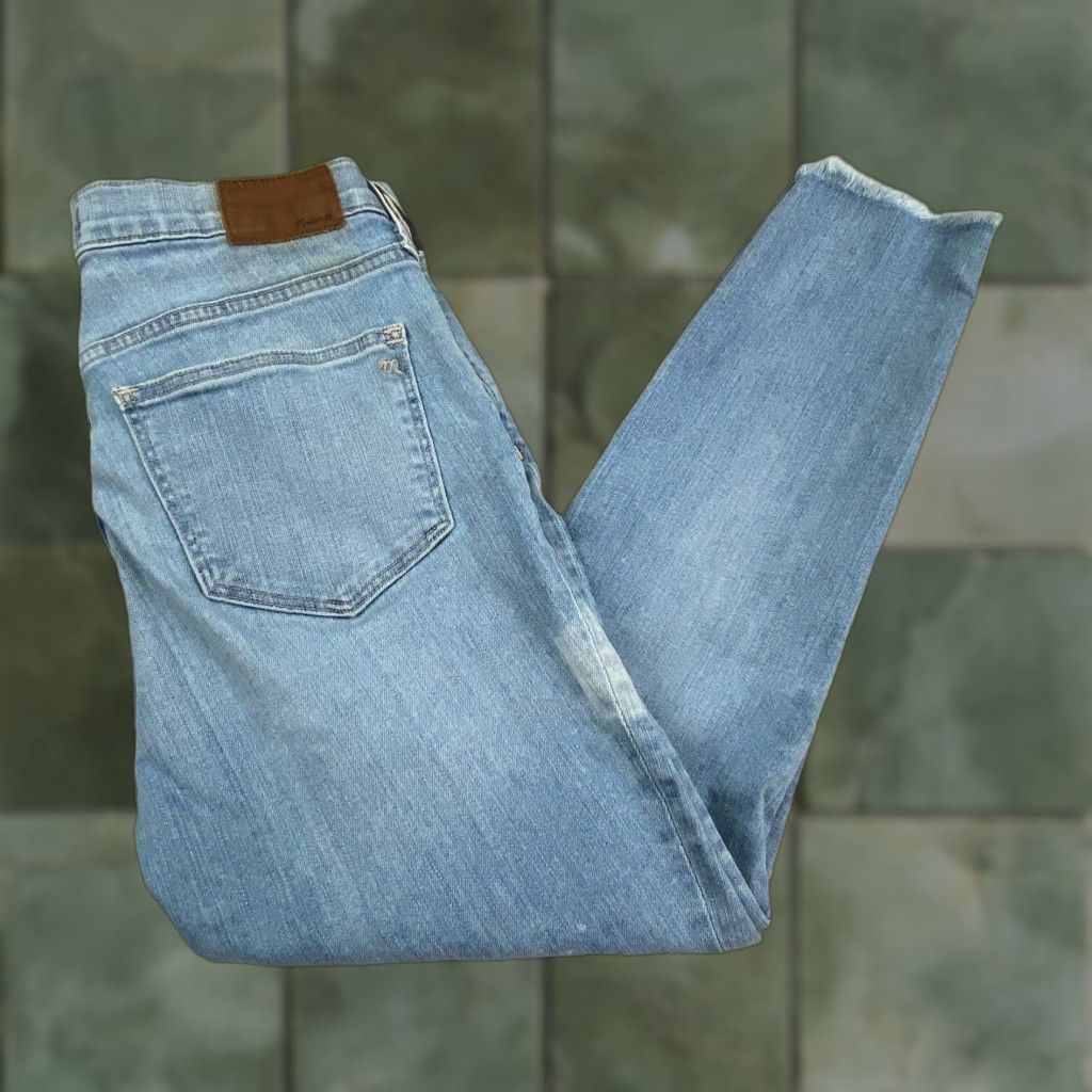 Madewell Madewell Women's Blue High Rise Skinny Crop Jeans 29 Medium Wash Cotton Blend Size 29" - 1 Thumbnail