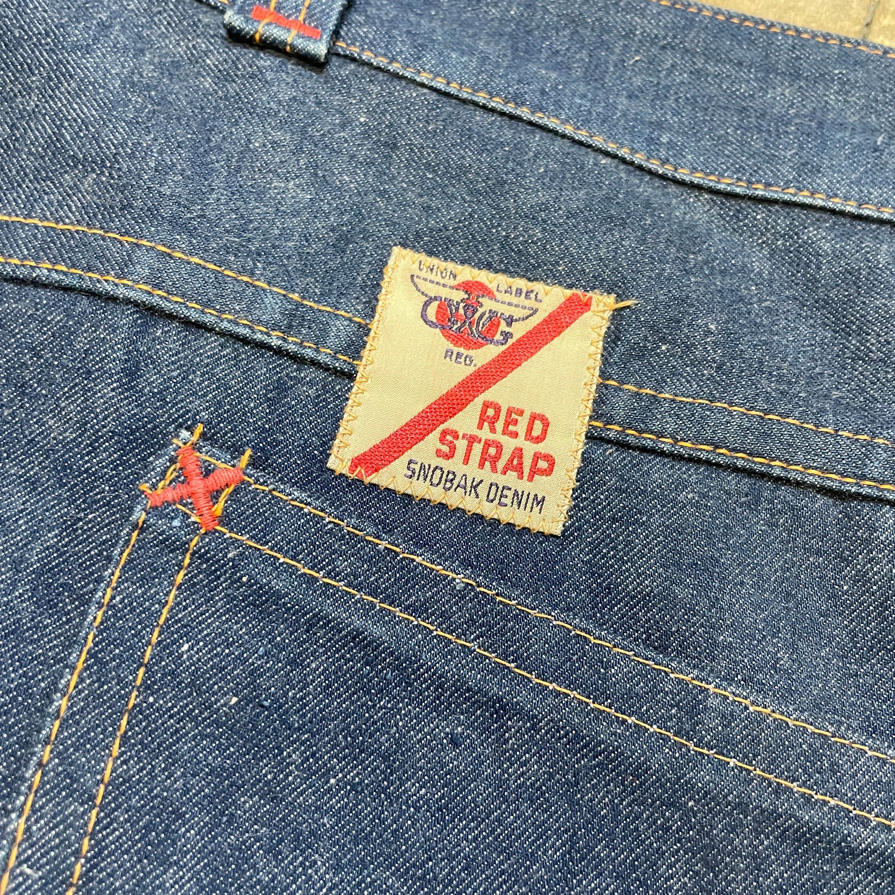 Other 1950s GWG "Red Strap" Snobak Denim Union Made In Canada Vintage Worker Jeans Size 47" Size US 32 / EU 48 - 4 Thumbnail