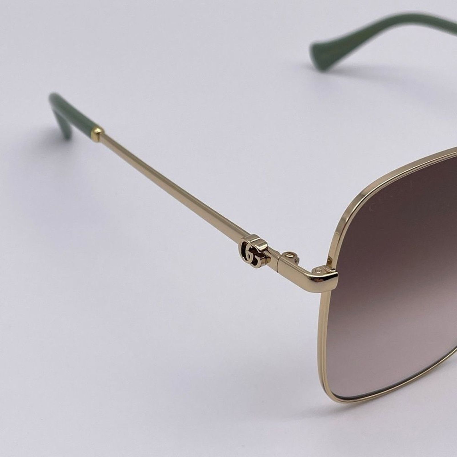 Gucci BRAND NEW GUCCI GG1143S 002 Gold/Brown Women Sunglasses Size ONE SIZE - 7 Thumbnail