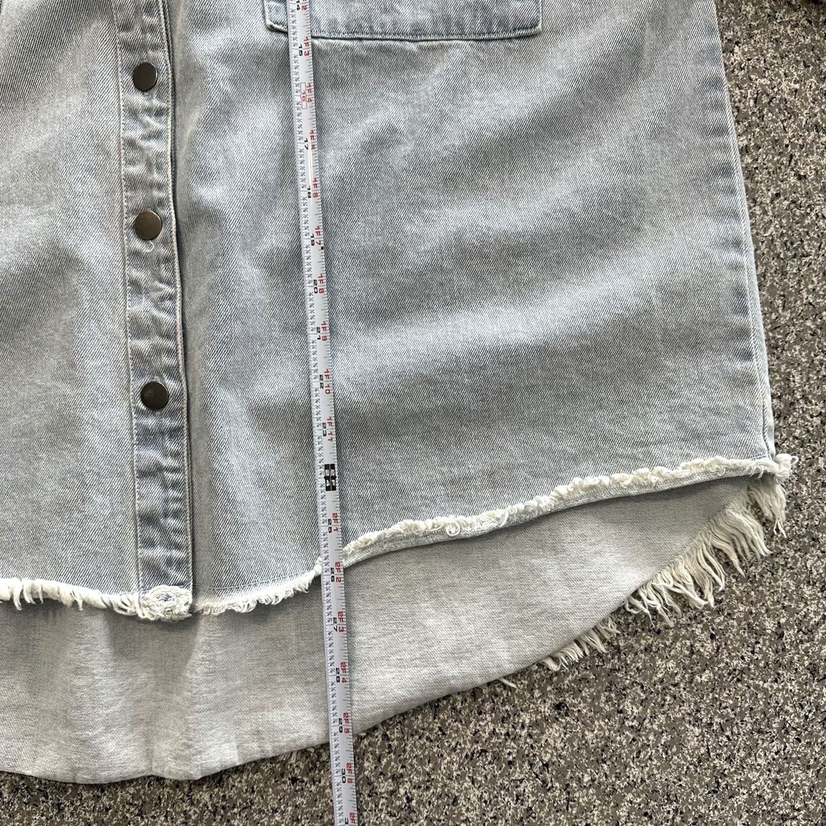 Vintage Blu Pepper Blue Shirt Jacket Women's M Denim Cable Knit Button-Up Pockets Long Sleeve 1 Size M / US 6-8 / IT 42-44 - 4 Thumbnail