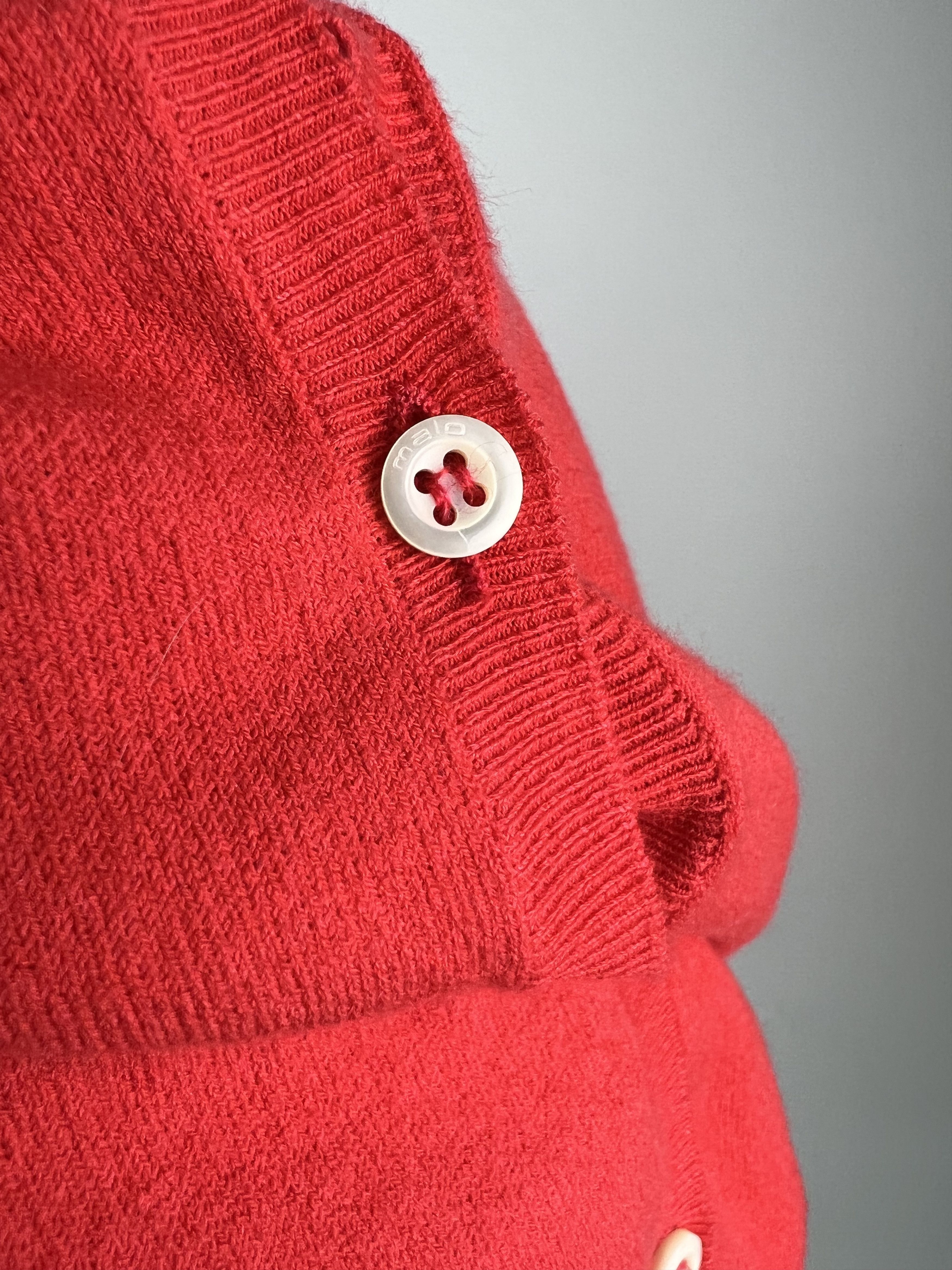 Malo Malo Colar Red Cotton Cardigan Size IT44 Size M / US 6-8 / IT 42-44 - 8 Thumbnail