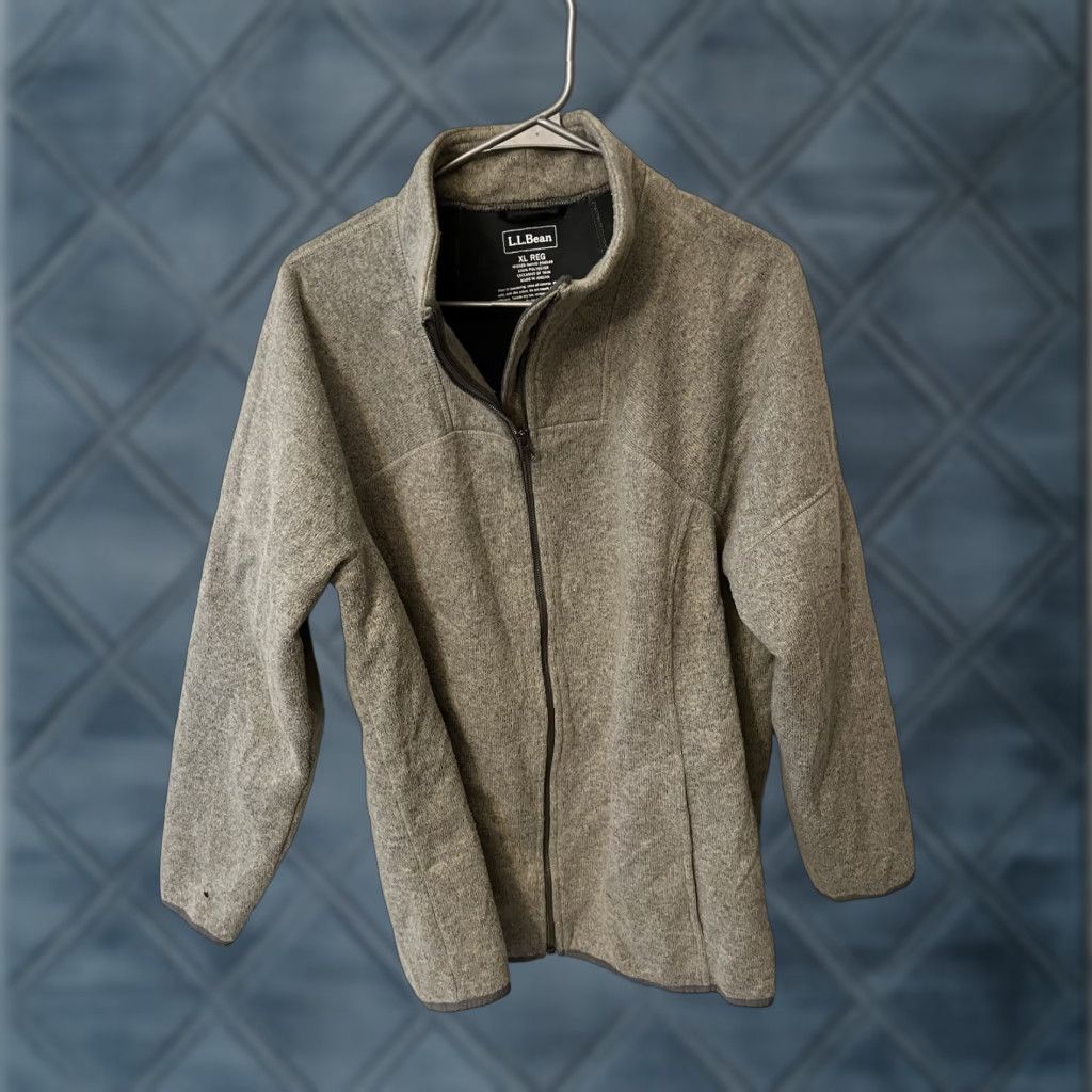 Vintage VINTAGE LL Bean Full Zip Fleece Windproof Sweater Heather Gray Women's XL Reg Jacket Size XL / US 12-14 / IT 48-50 - 1 Thumbnail