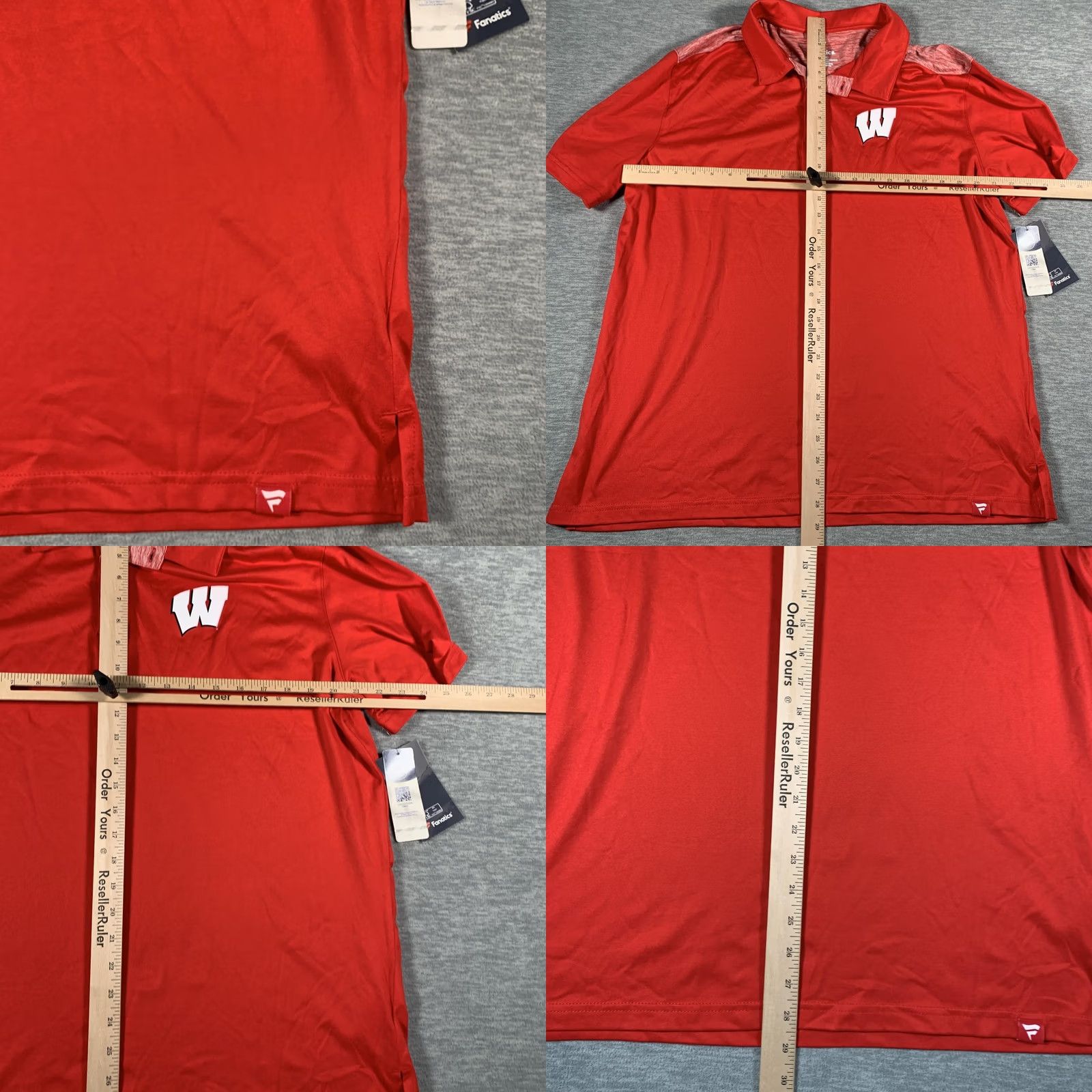 Vintage Wisconsin Badgers Polo Shirt Mens XL Red Fanatics Performance Golf NCAA Logo Size US XL / EU 56 / 4 - 8 Thumbnail