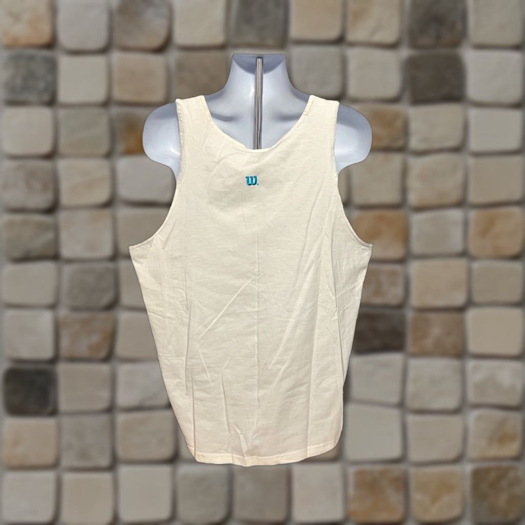 Wilson VINTAGE Wilson Athletic wear Tank Top Men XL White Logo 80s Sports Gym T-Shirt Sleeveless Regular Fit Crew Neck NWT Dead Stock 1983 Style#5008 US Made Size US XL / EU 56 / 4 - 1 Thumbnail