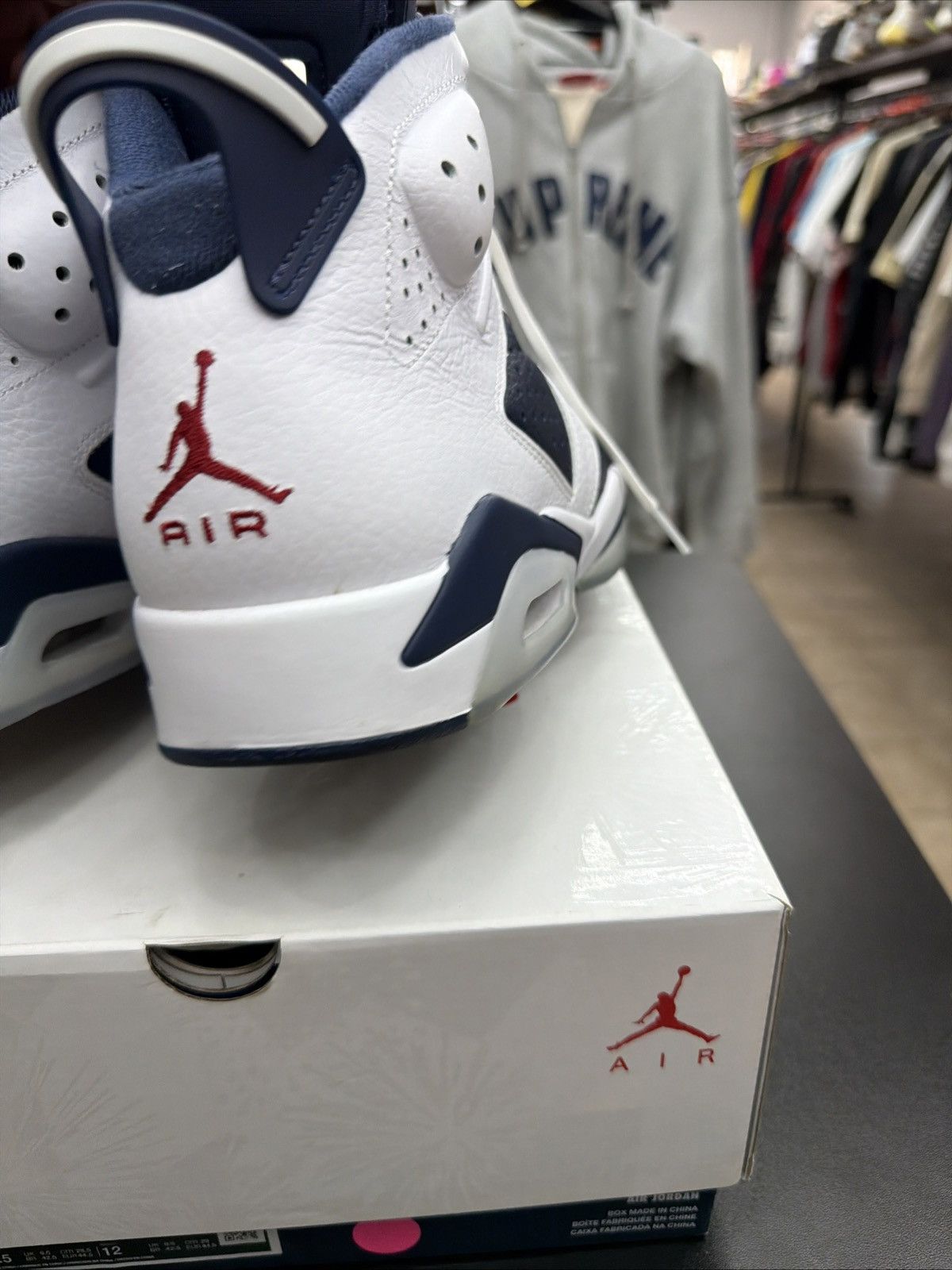 Jordan Brand Jordan Air Jordan 6 Retro Olympic 2024 White Navy High Top Size US 10.5 / EU 43-44 - 6 Thumbnail
