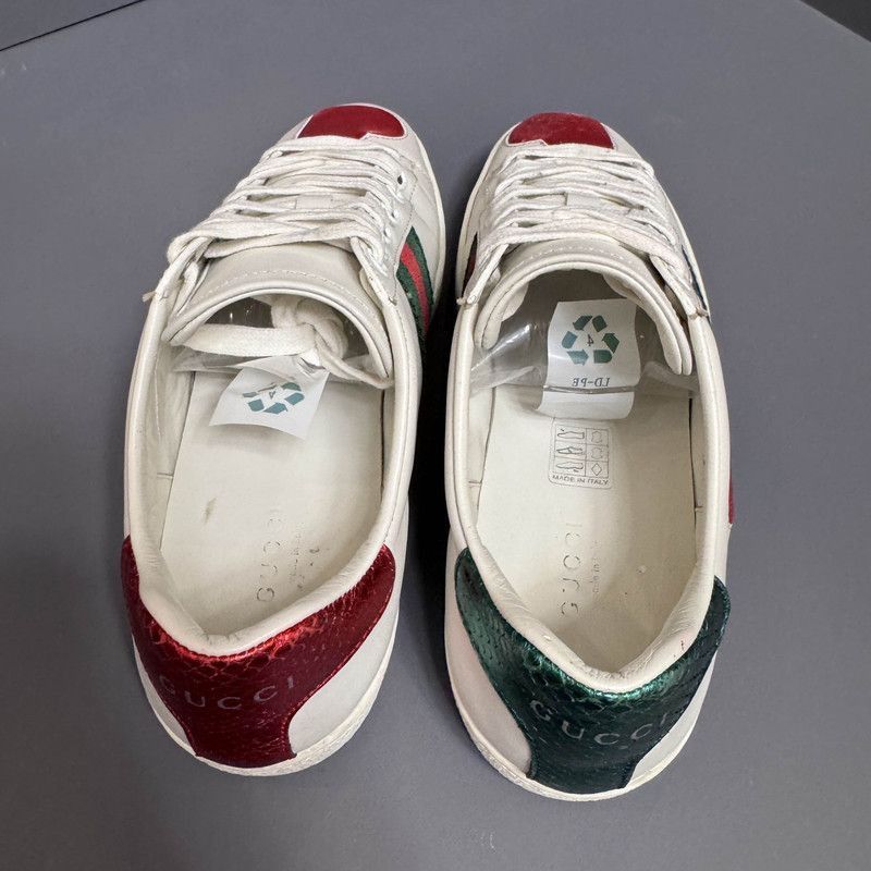 Gucci Gucci Ace Heart Pattern Sneakers for Women - Size US 8 / IT 38 - 8 Thumbnail
