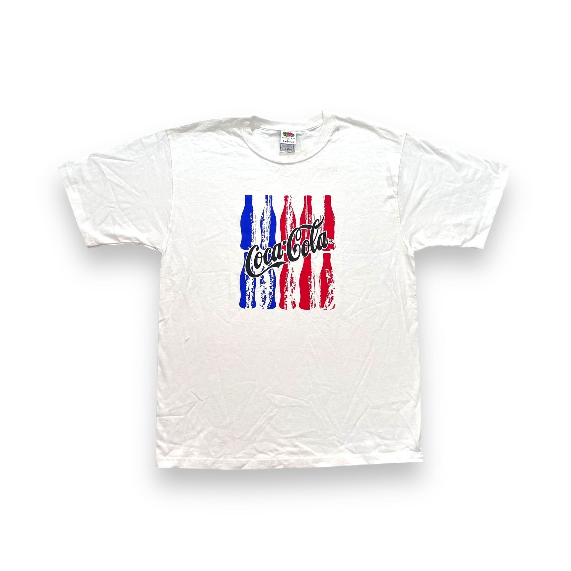 Fruit Of The Loom Vintage Coca Cola Red White White and Blue Bottle Graphic T Size US L / EU 52-54 / 3 - 4 Thumbnail