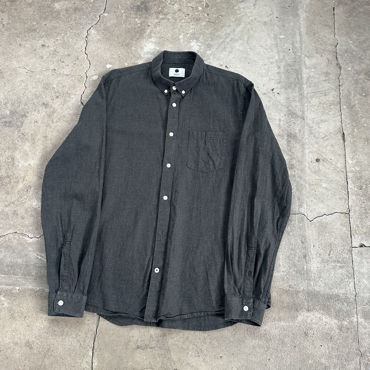 NN07 Band Collar cotton Shirt Size US L / EU 52-54 / 3 - 2 Thumbnail